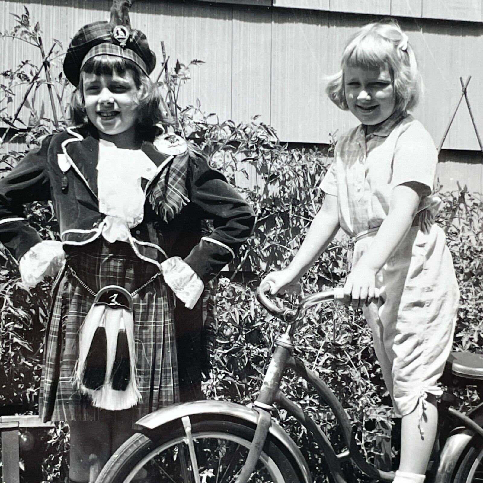 TA Photograph Girls On Bicycle Bike 1961 Scottish