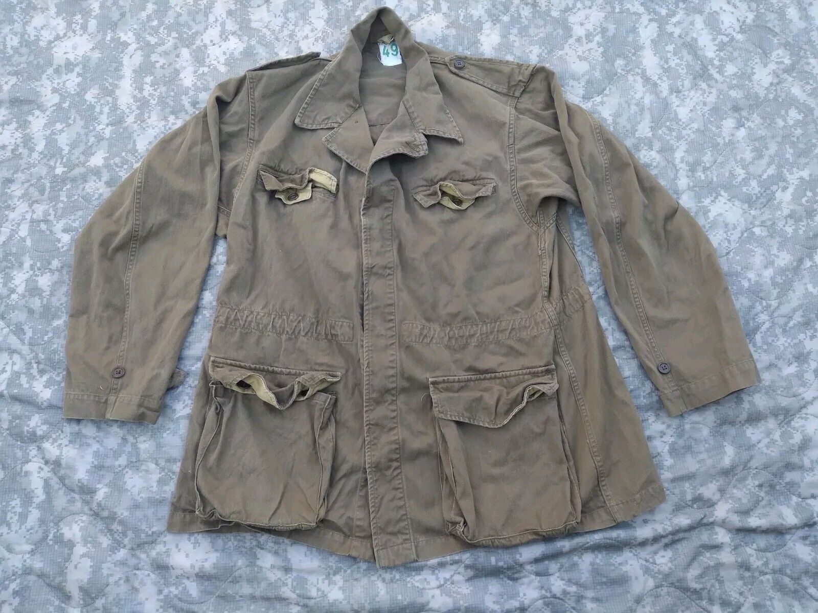 Vintage French Military M-47 Field Jacket 49 Rare   Size M/L