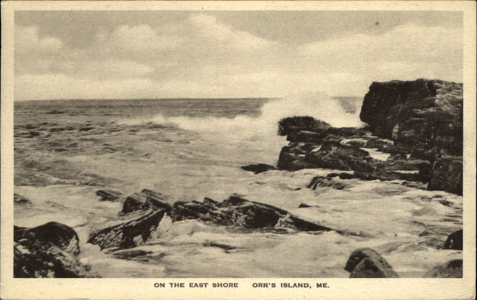 Orr\'s Island Maine ME east shore Albertype ~ mailed 1929