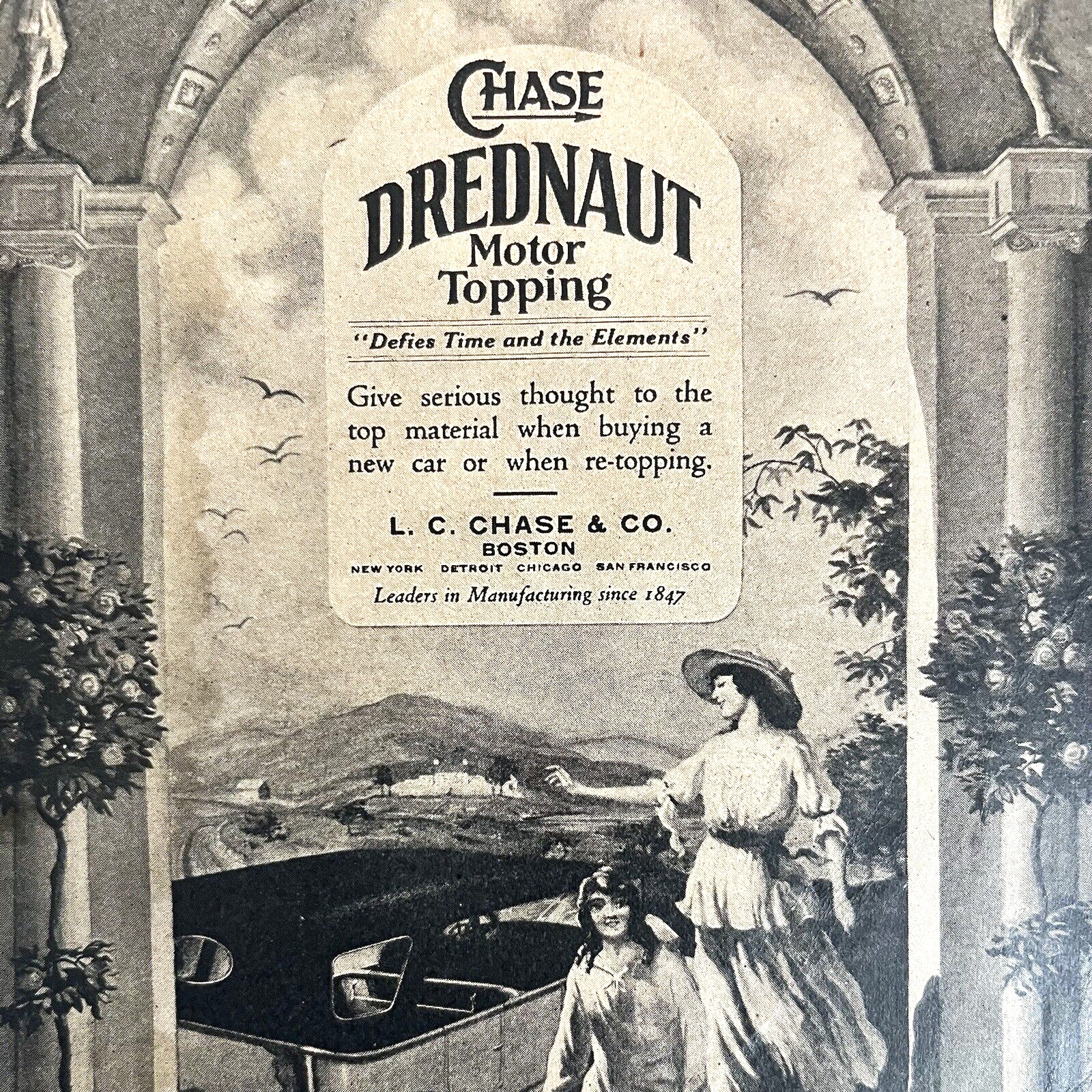 Vintage Magazine Ad 1919 Ephemera Chase Drednaut Motor Topping 8 x 6