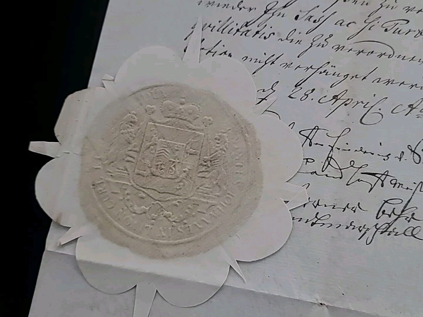 1741 German Graf Count Signed Royal Manuscript Document Letter Germany Royalty