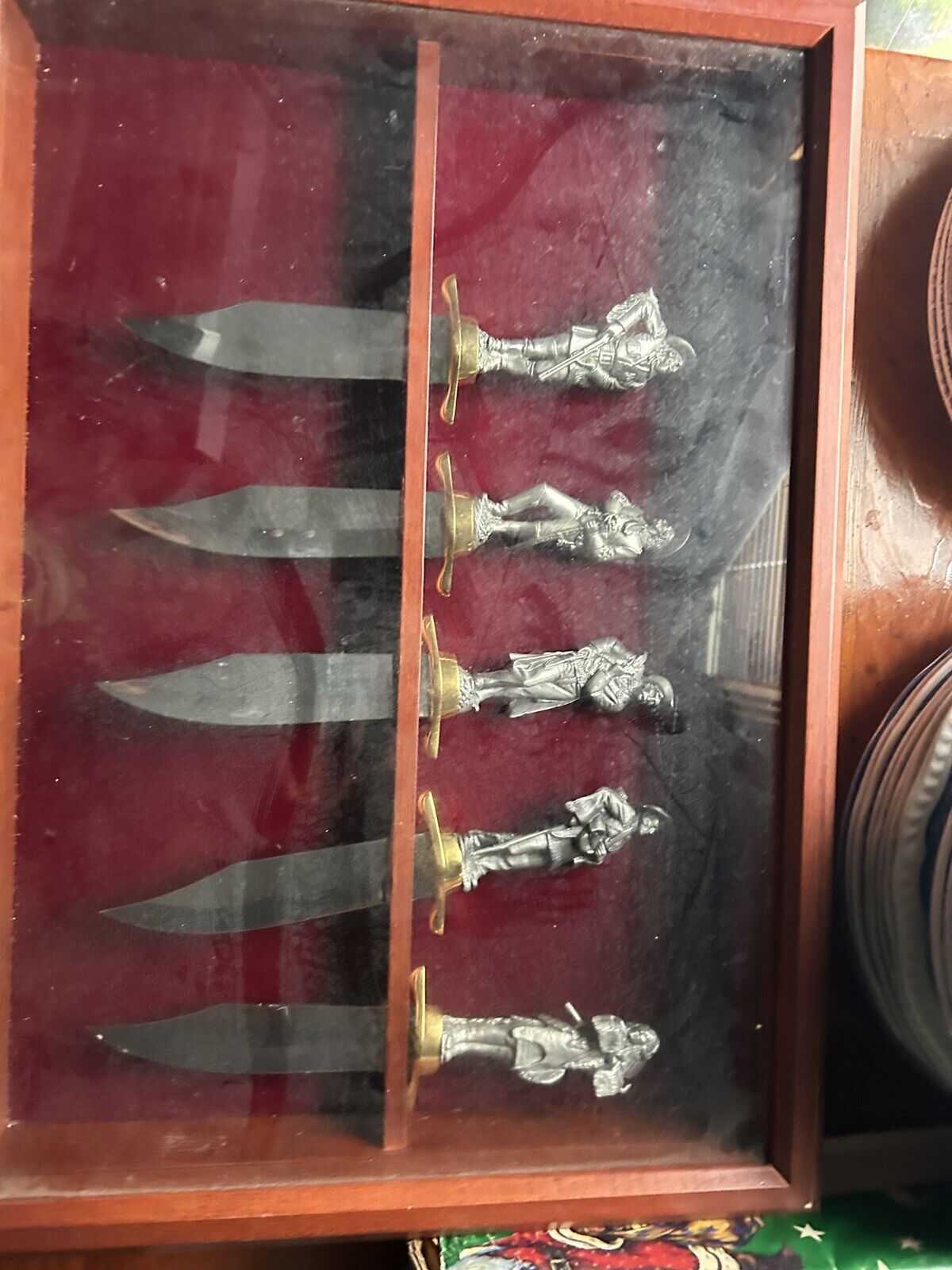 Franklin Mint – Sculptured Legends of the Old West complete knife Collection set