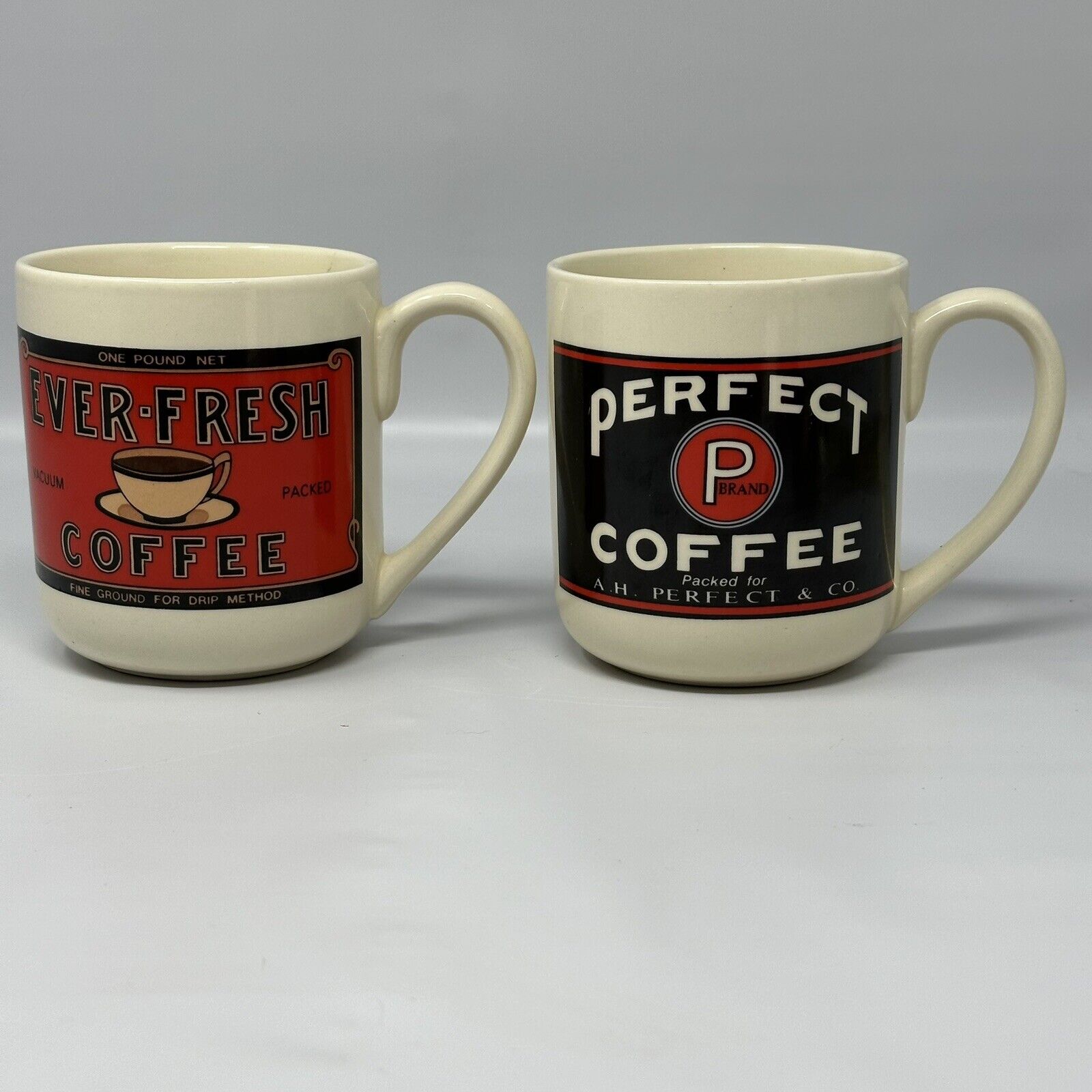 Vintage Yesteryear by Westwood 16 Ounce Coffee Mugs Perfect and Ever Fresh 1995