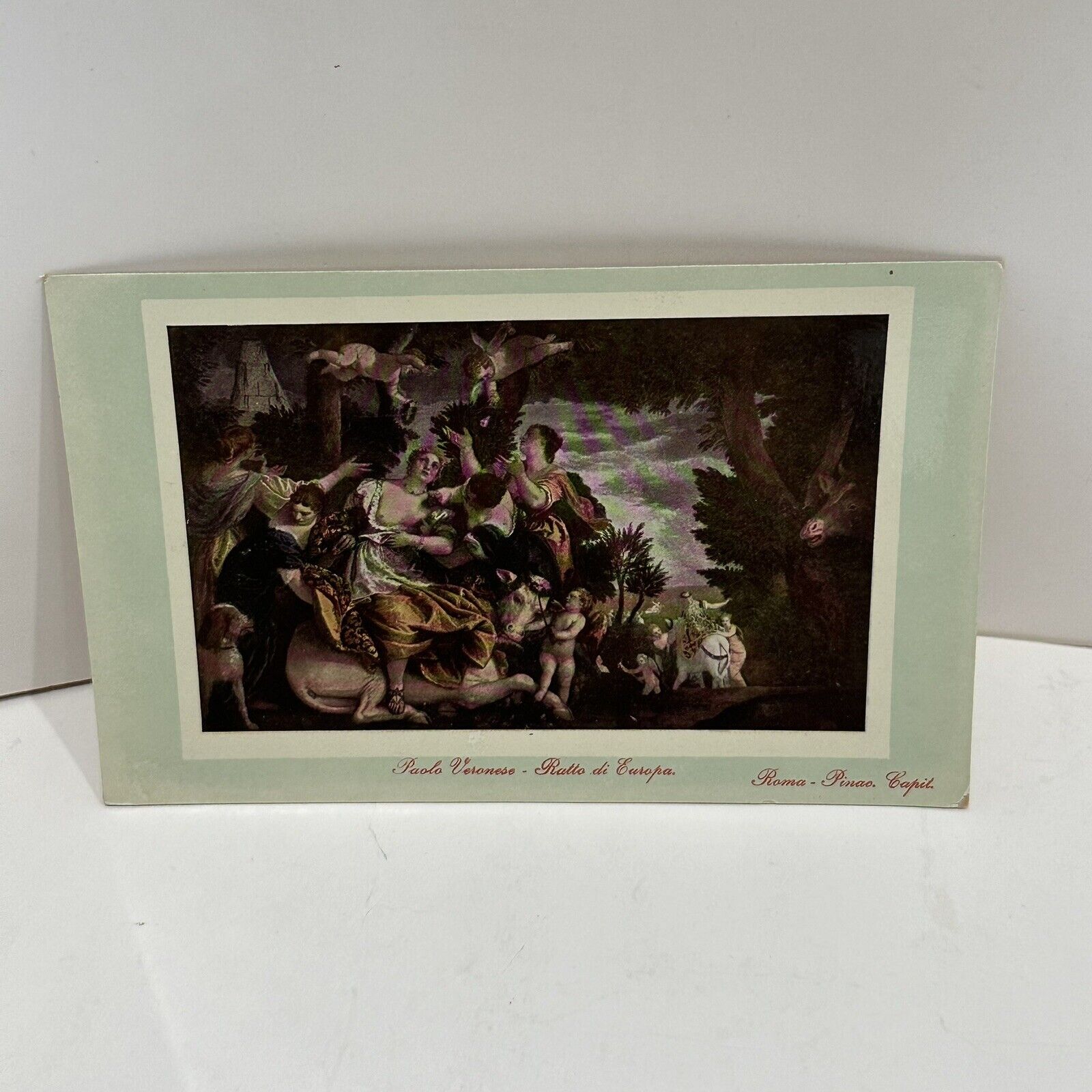 Vintage Postcard Paolo Veronesse The Rape of Europe Marked Italy 1918 Unposted