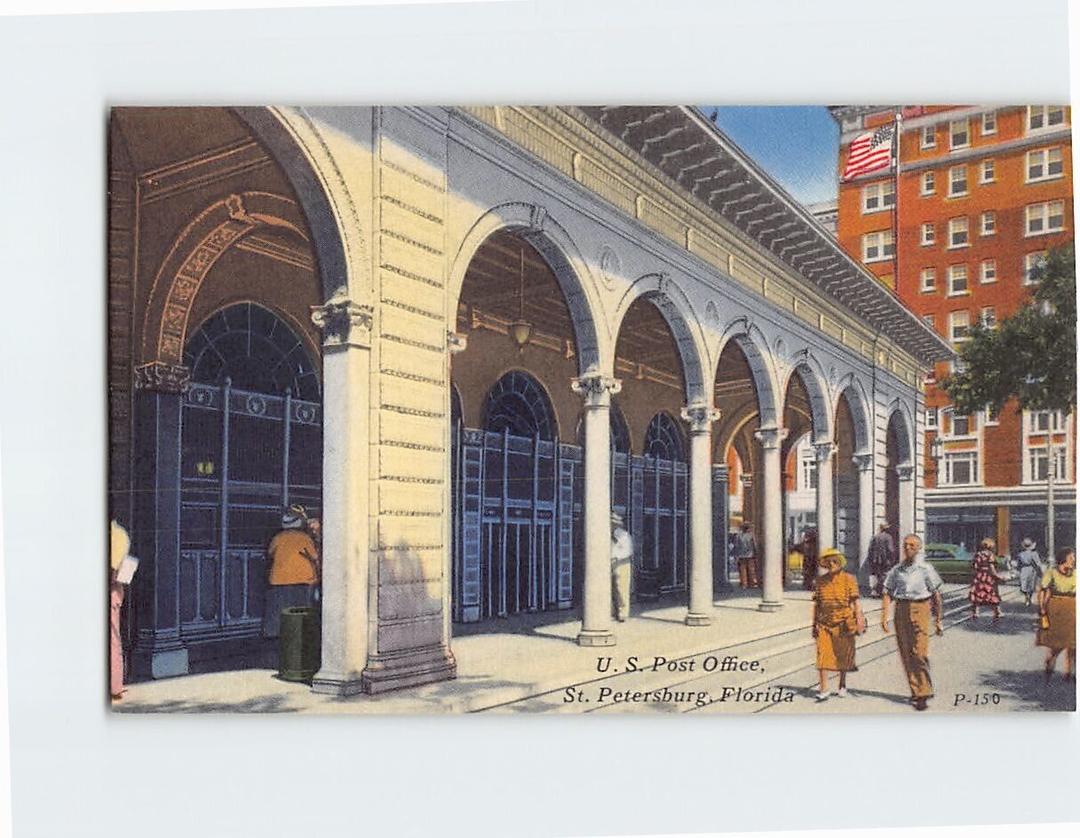 Postcard US Post Office St. Petersburg Florida USA