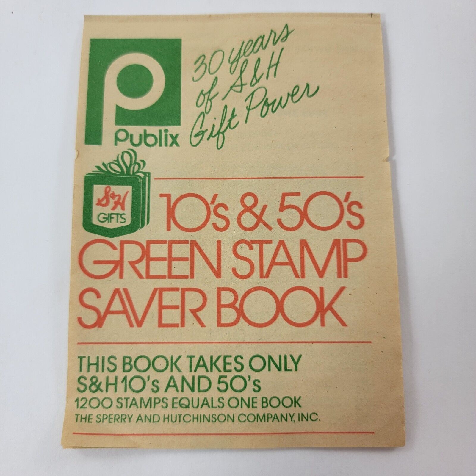 Sperry and Hutchinson, Green Stamps Booklet, and Some Loose Stamps, Publix