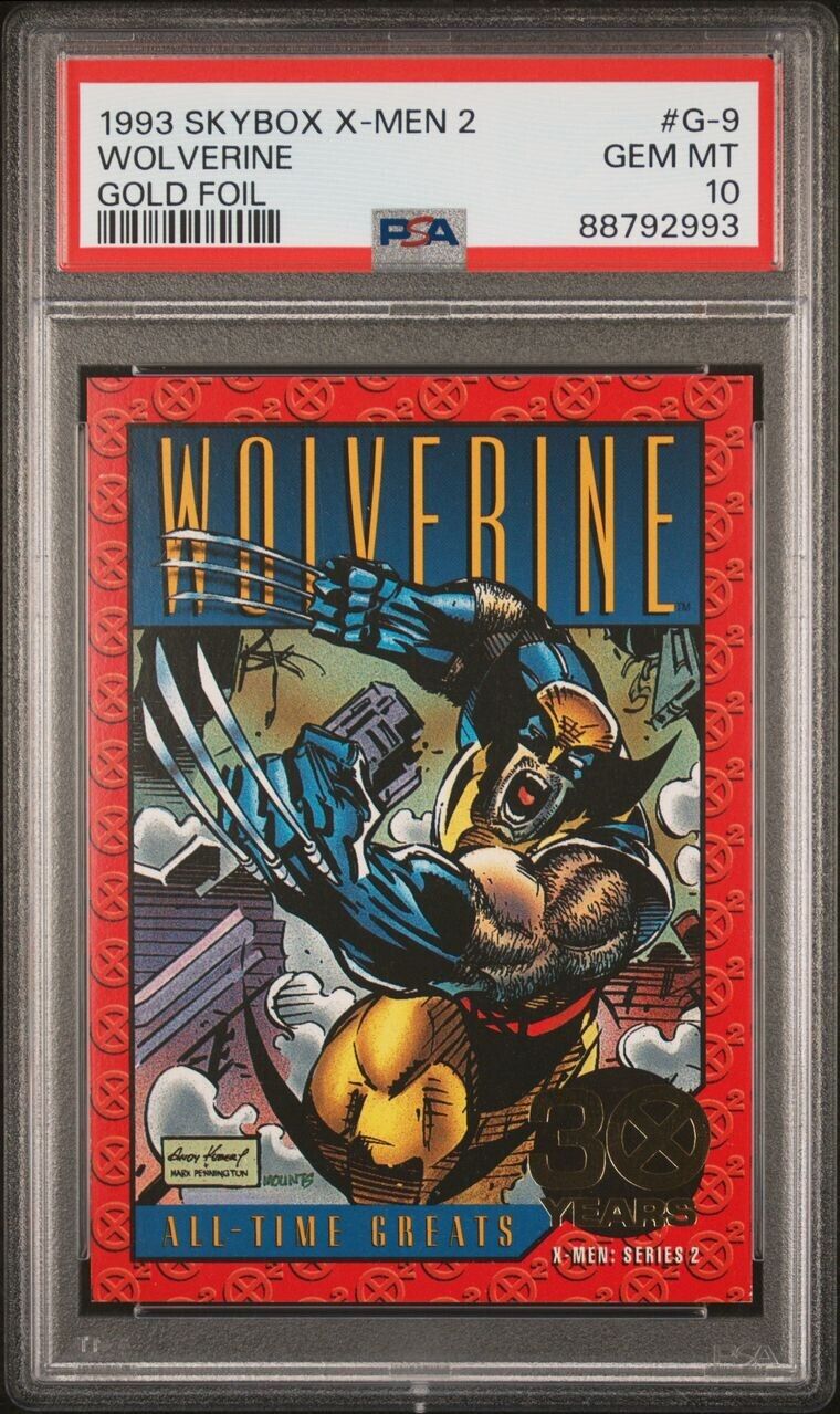 1993 Skybox X-men 2 Wolverine Good Foil G-9 PSA 10 Gem Mint