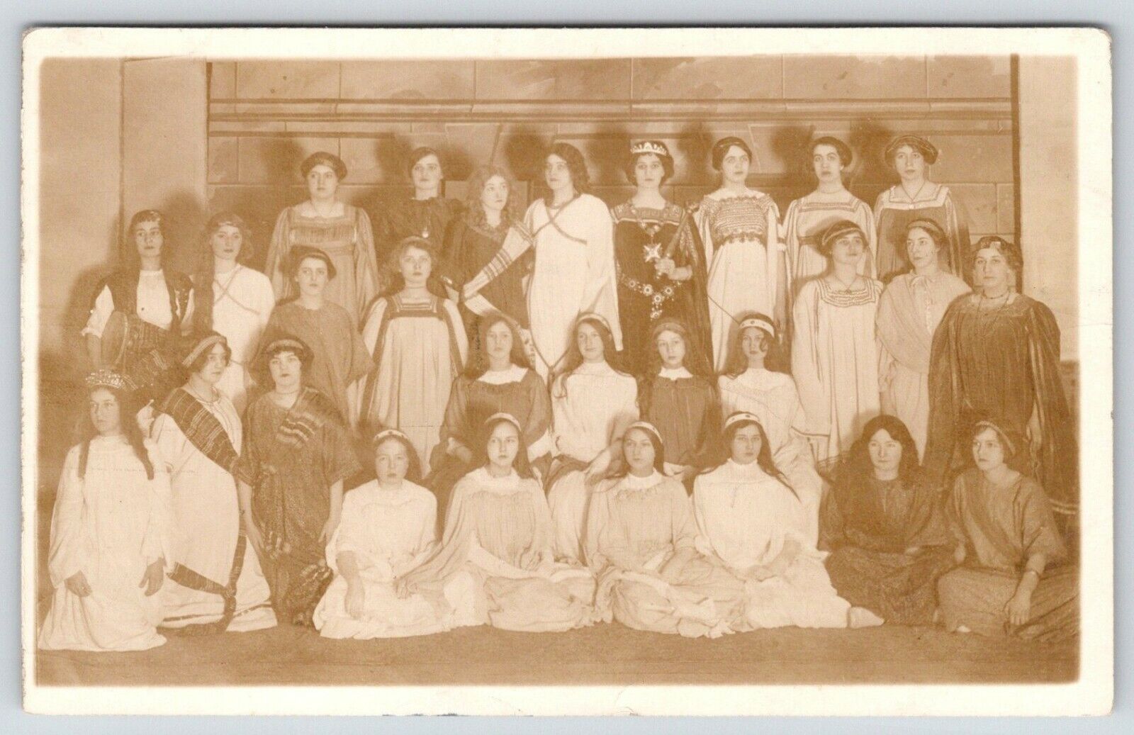 Arcadia WI~Young Women in Royalty Costume~Queen~Princesses~Pageant~c1916 RPPC
