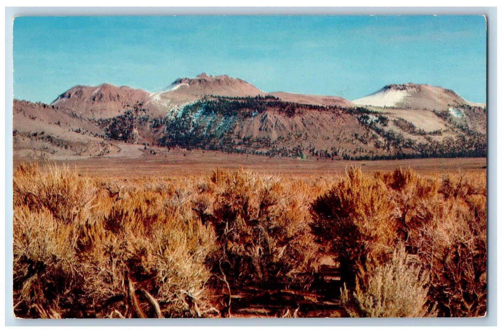 Mono County California CA Postcard Mono Craters Scenic View c1960 Volcanic Cones