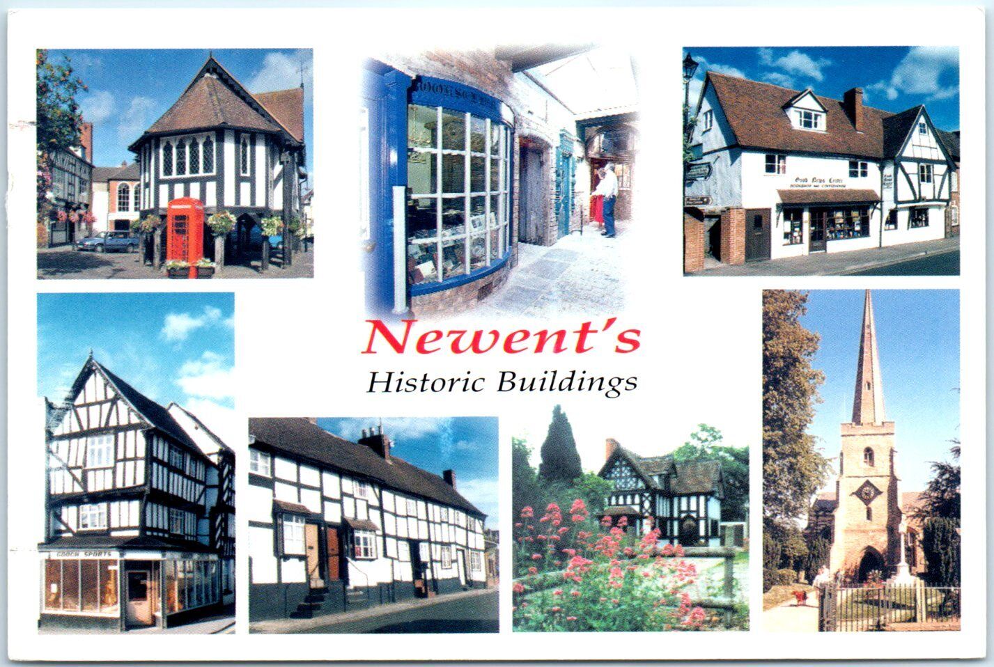 Postcard - Historic Buildings in Newent, England