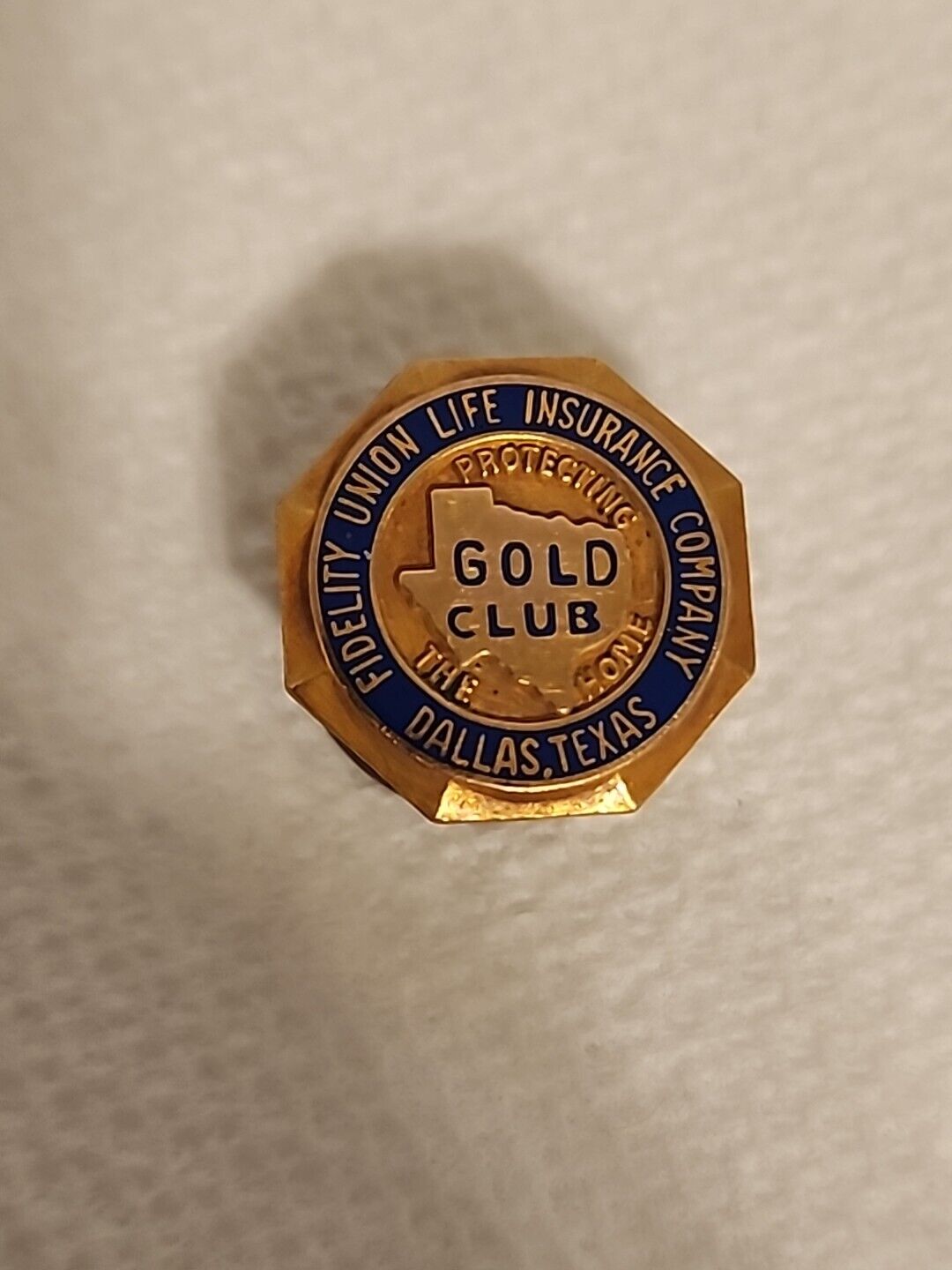 Vtg Gold Filled Fidelity Union Life Insurance DALLAS TEXAS GOLD CLUB Award Pin