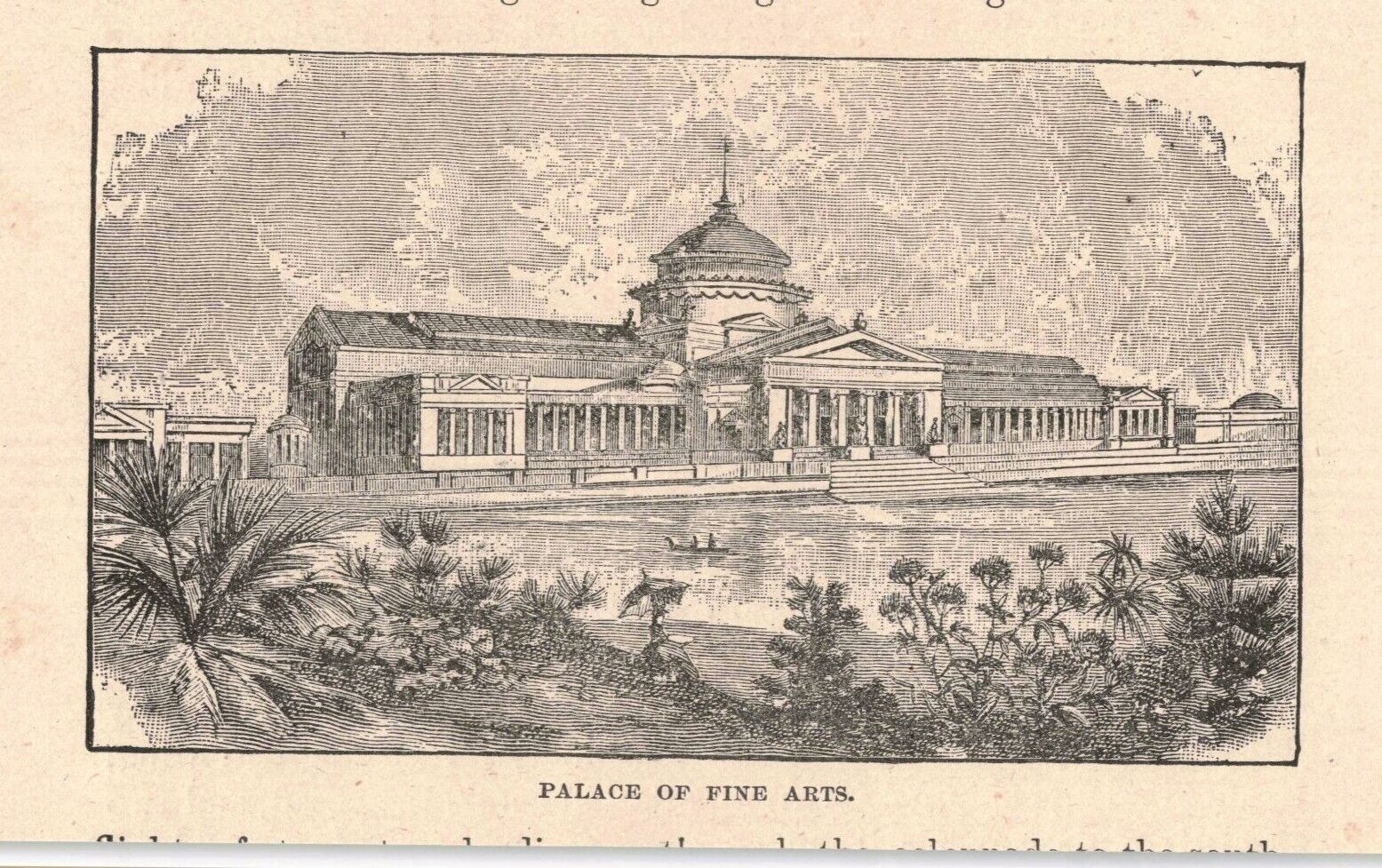 circa 1901 Palace of Fine Arts Lithograph Book Print 2T1-49