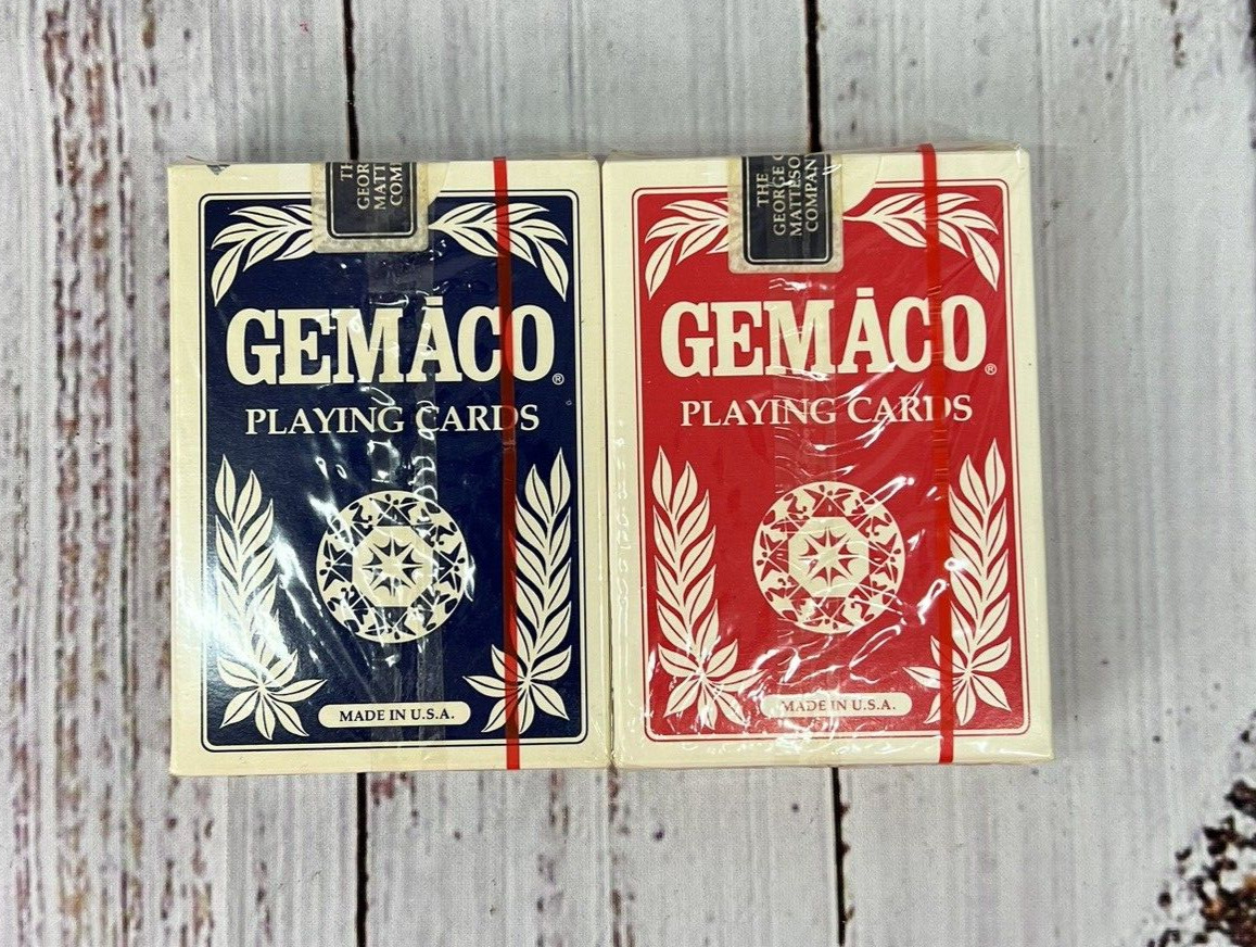 Gemaco Playing Cards Casino Pro Gemback Regular Faces - Red and Blue Box