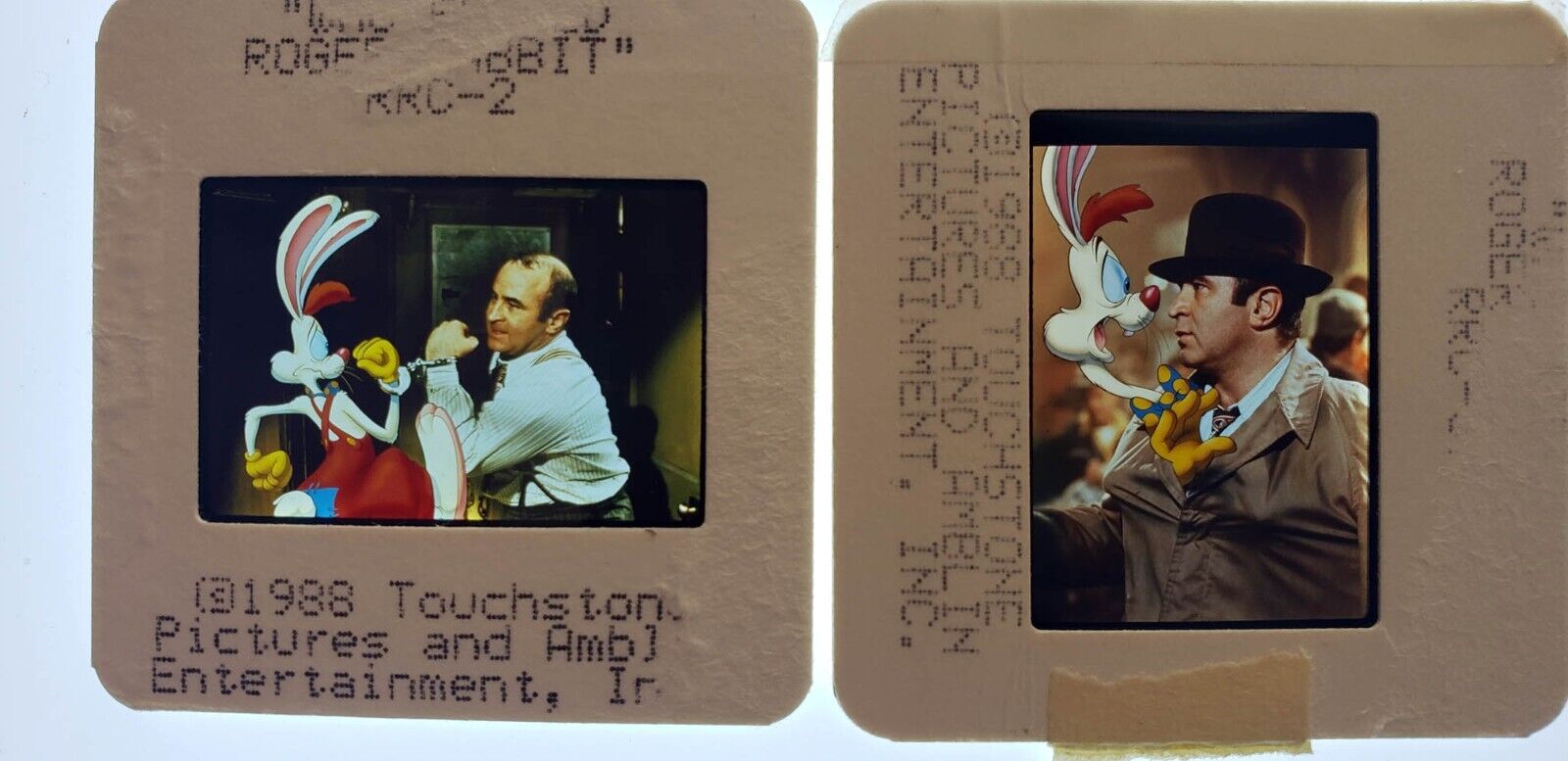 Vintage Photo 1988 Who Framed Roger Rabbit Bob Hoskins 35mm color slides