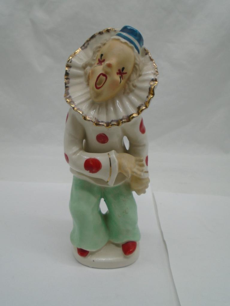 1940’s Vintage Fairyland Import Clown Figurine Ceramic Made Japan