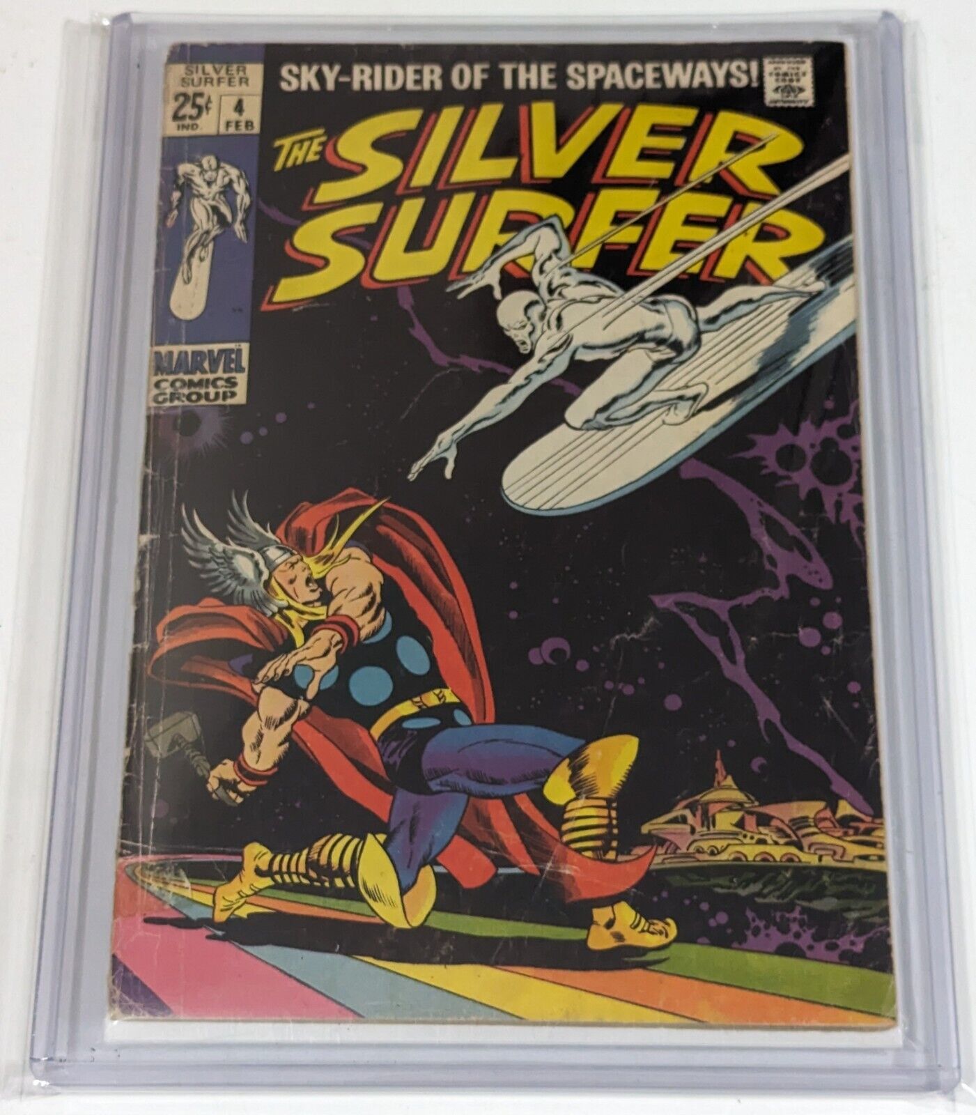 Silver Surfer#4( Thor VS Silver Surfer/Buscema Cover/ 2nd Mephisto)1969🔥🔥🔥🔥