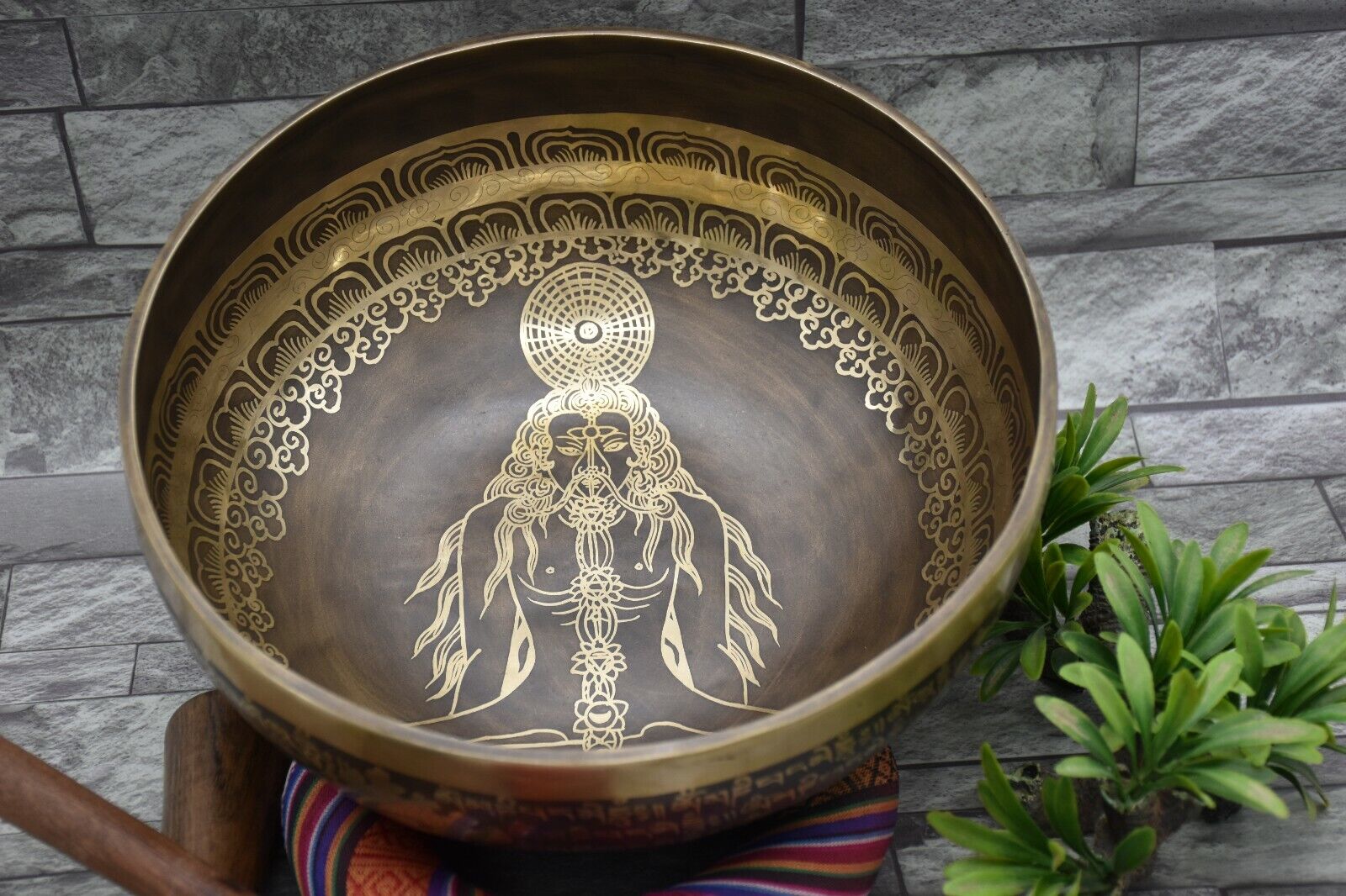 10 inch yogi chakra singing bowls - Tibetan Mantra Carved Sound healing Bowls 