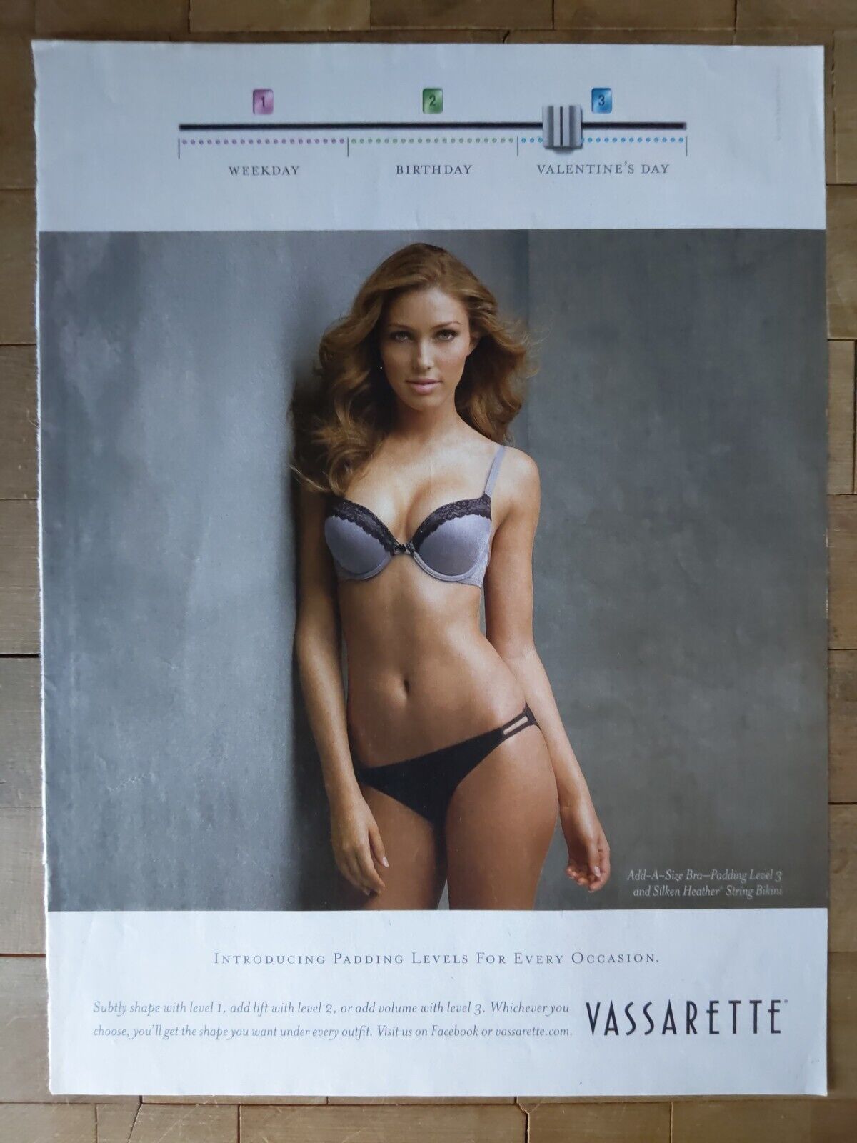 Vassarette 2012 Print Ad Sexy Woman in Bra & Panties Beautiful Model \