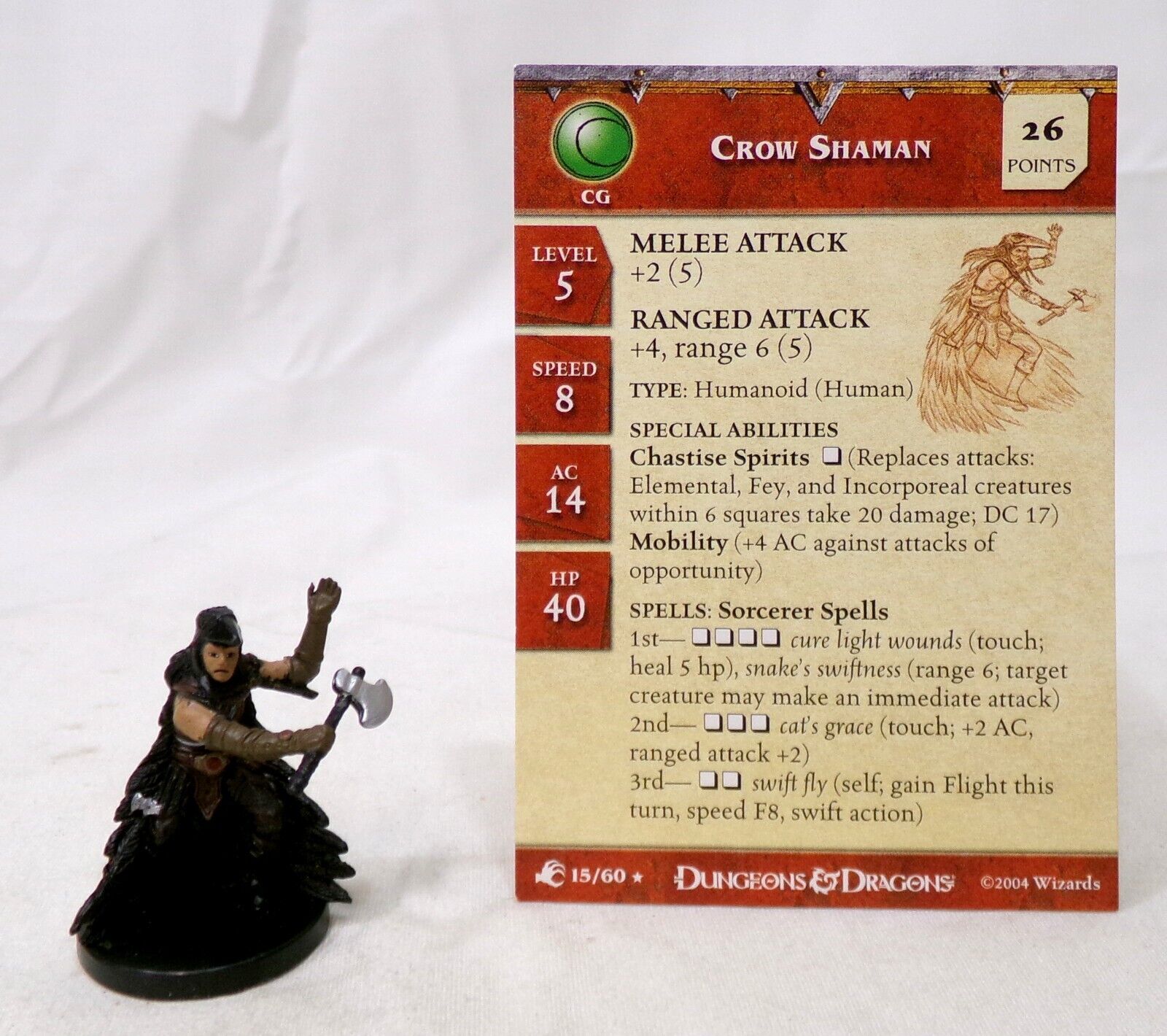 Wizards of the Coast Dungeons & Dragons Aberrations Crow Shaman Miniature