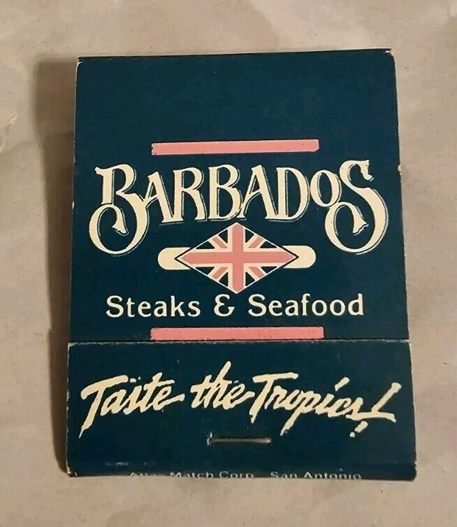 VTG Barbados Steaks & Seafood San Antonio TX Matchbook 