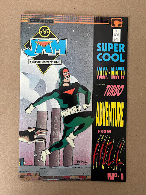 JAM SUPER COOL COLOR INJECTED TURBO ADVENTURE FROM HELL # 1  FINE/VF COMICO 1987