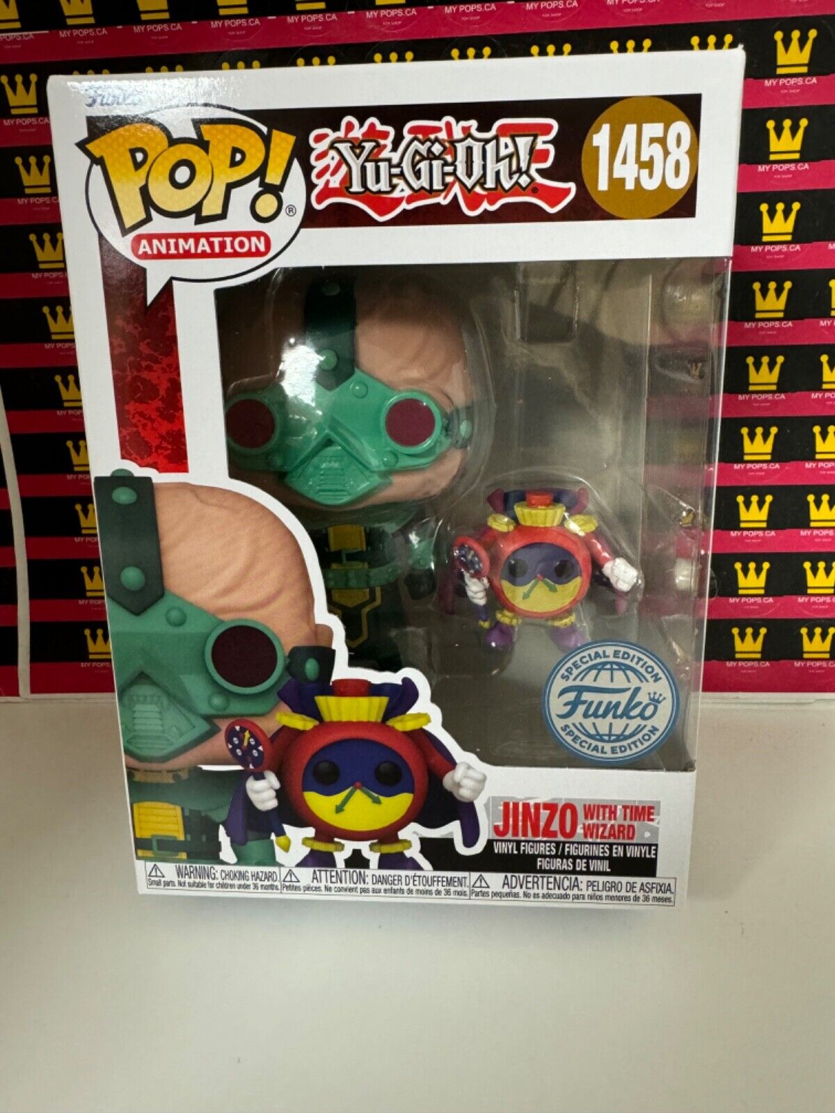 **IN HAND** CANADA EXCLUSIVE Funko Pop YUGIOH JINZO WITH TIME WIZARD #1458