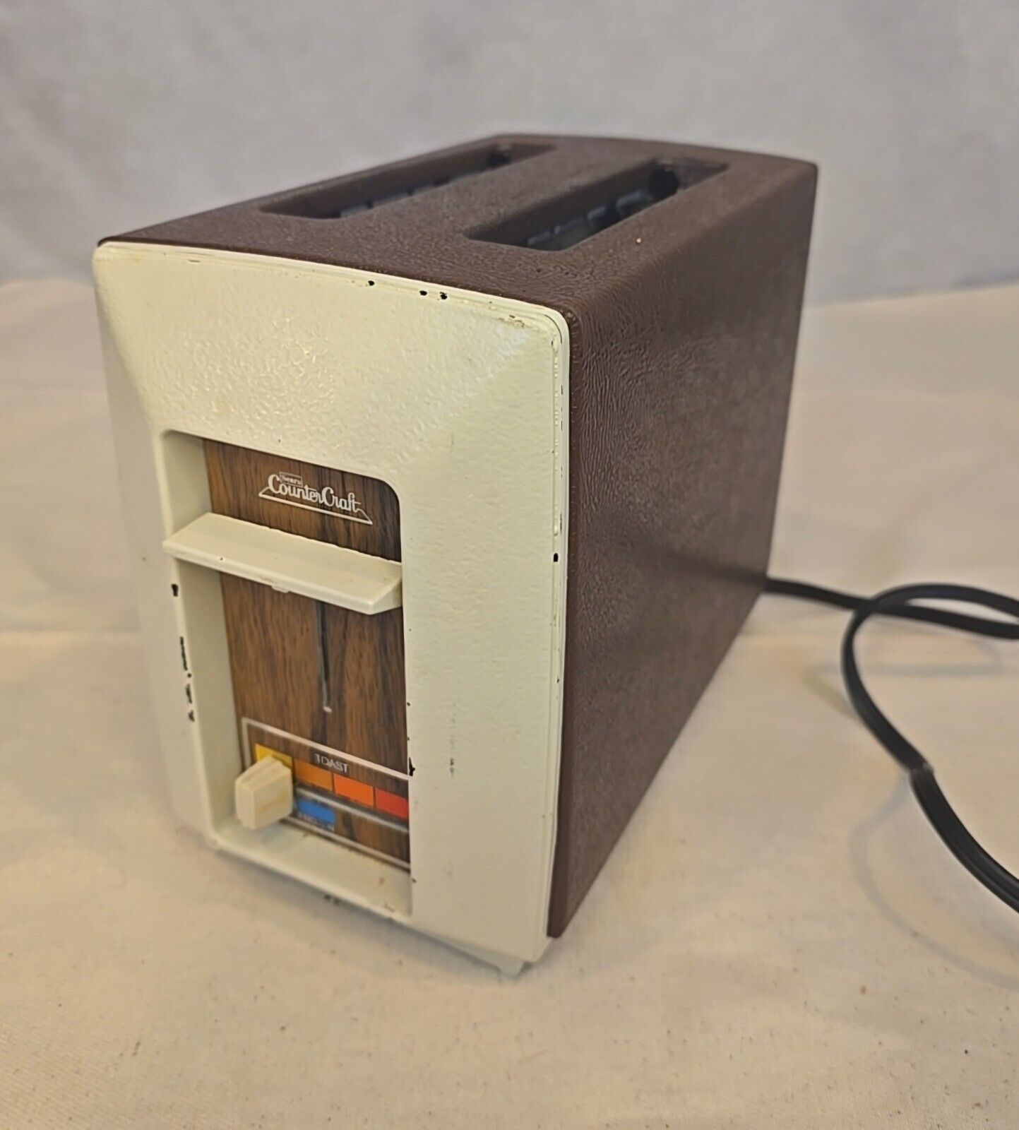 Vintage Toaster Sears Counter Craft 2 Slice Model 360 630590 1970s Grandpa Core