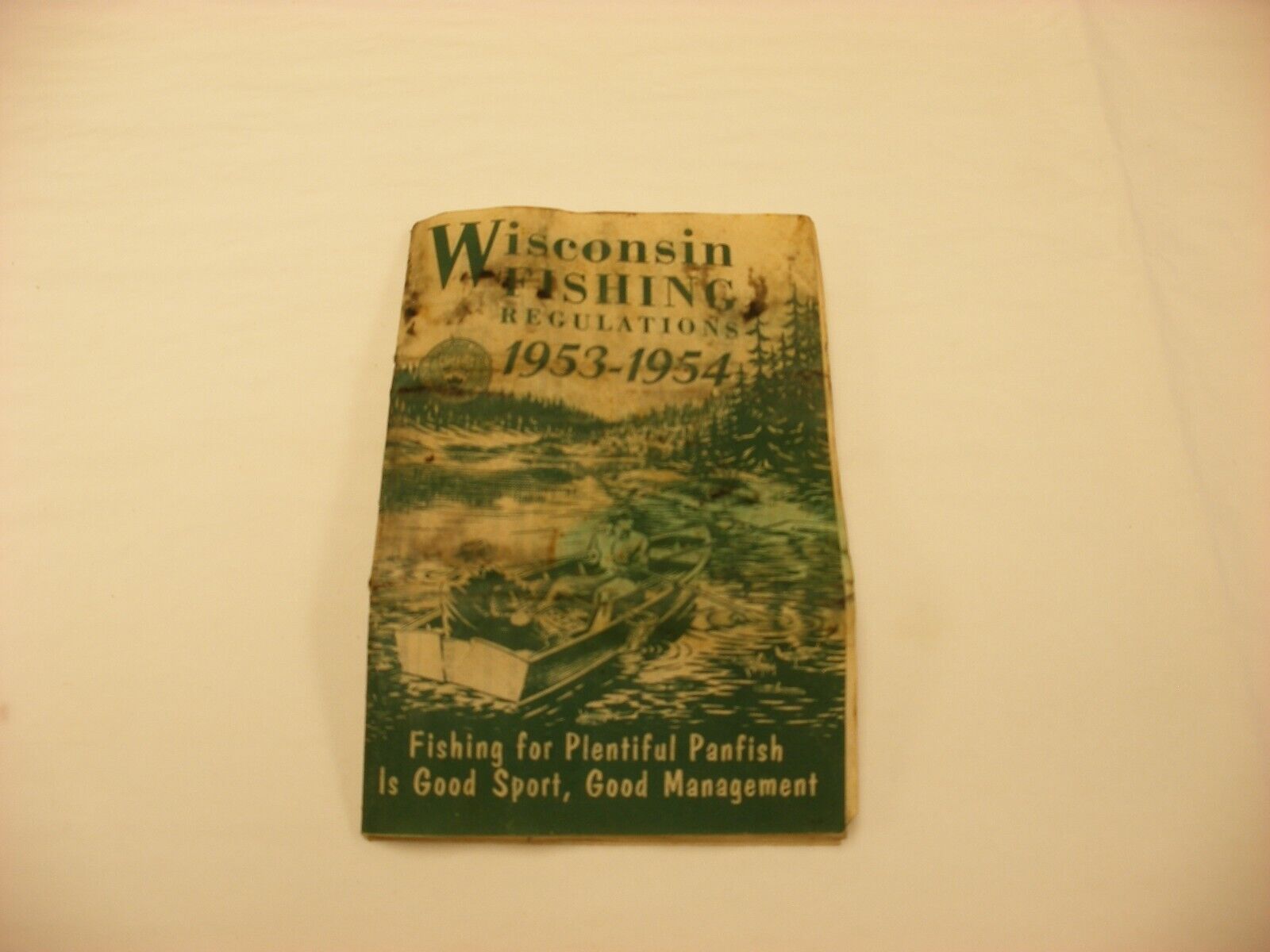 Vintage 1953-1954 Wisconsin Fishing Regulations Brochure