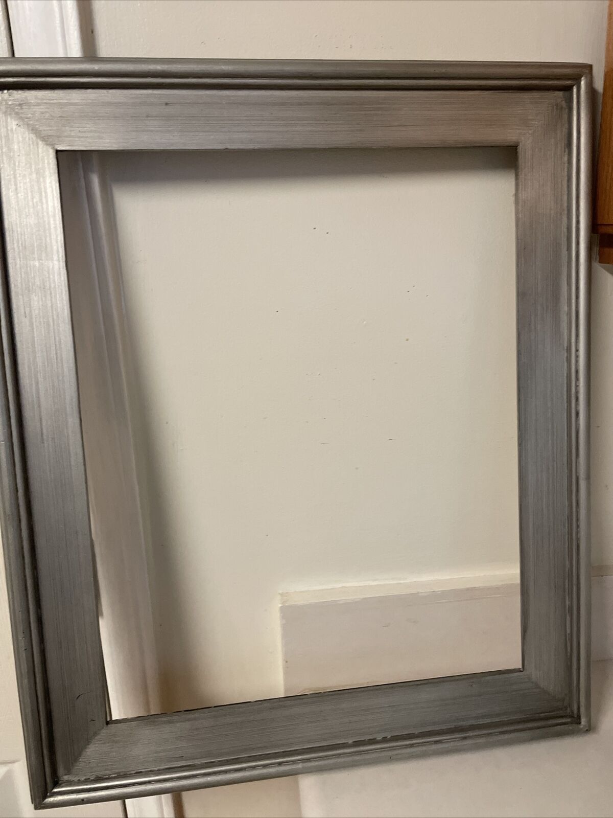 Vtg Ornate Gray Gilt Wood Picture Frame Layered Lines 25.” X21.5” (fits 16x20”)