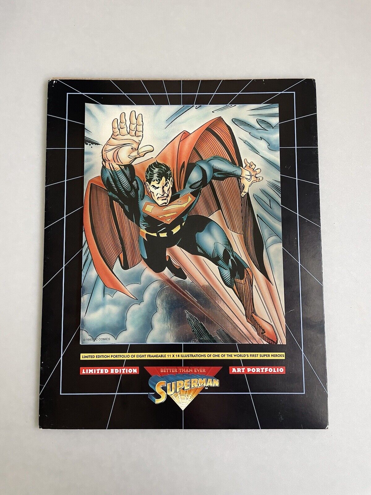 VINTAGE 1993 SUPERMAN LIMITED EDITION ART PORTFOLIO Great Condition