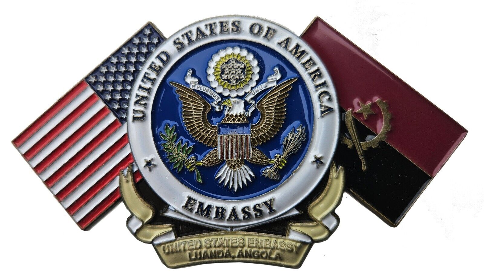 US STATE DEPARTMENT US EMBASSY LUANDA ANGOLA COMMEMORATIVE CHALLENGE COIN 197