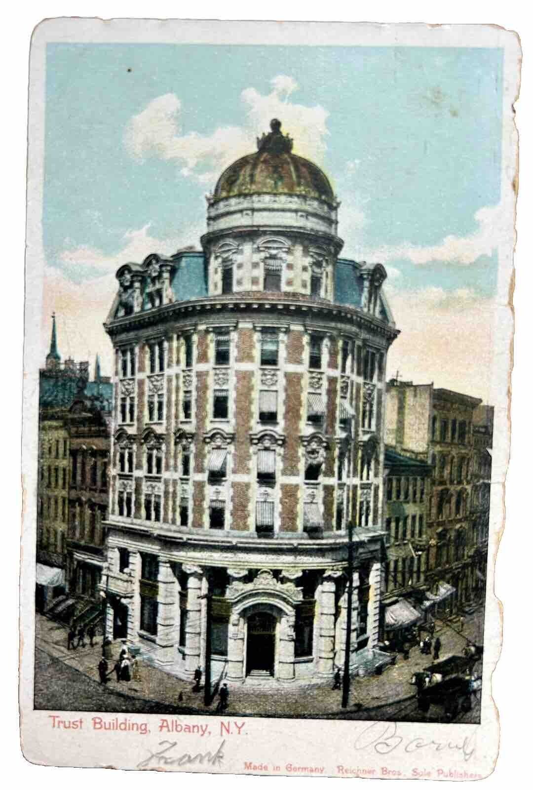 Trust Building, Albany, New York. Undivided back Vintage Postcard
