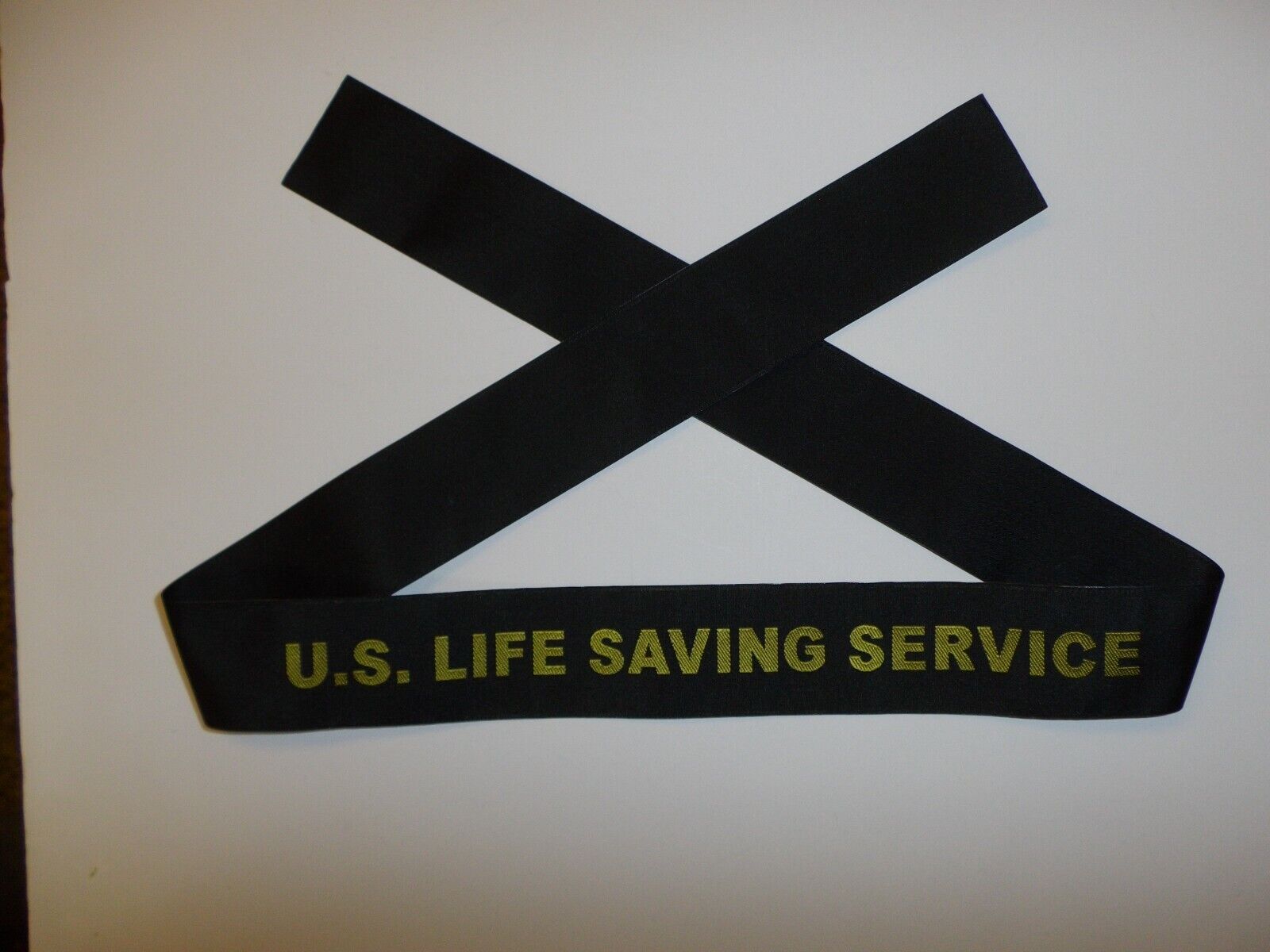 e3795 US Navy U.S. Life Saving Service Hat Tally 1920's-1950's IR42D