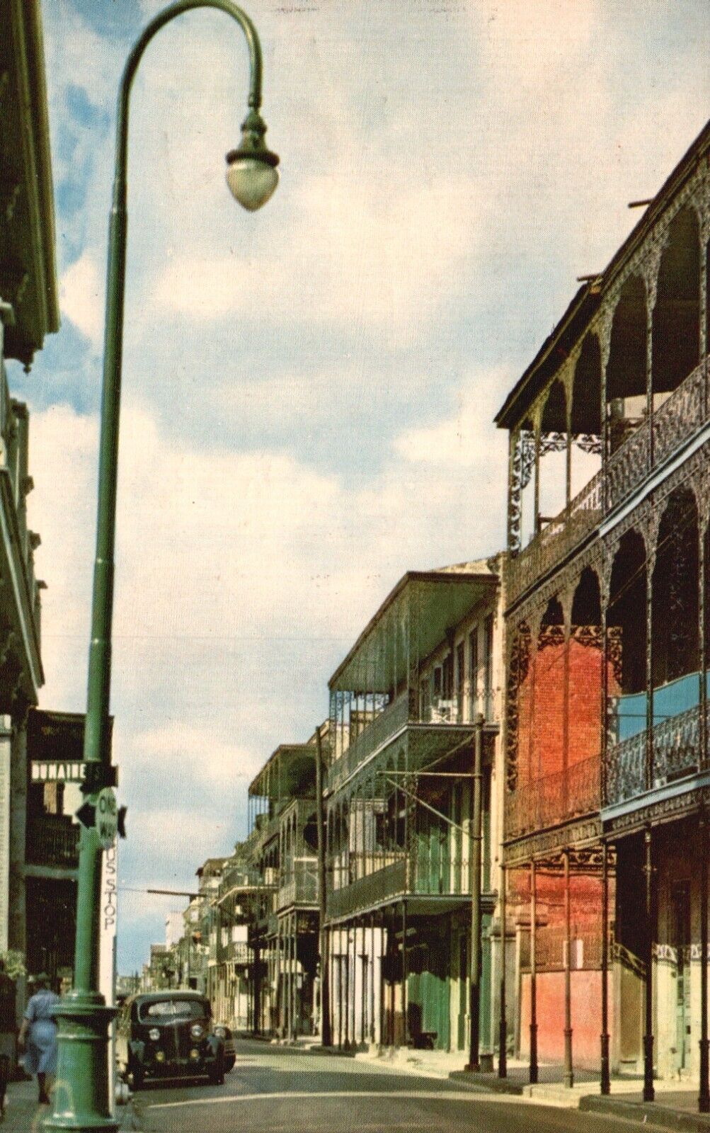 Postcard LA New Orleans Creole Architecture French Quarter 1952 Vintage PC H758