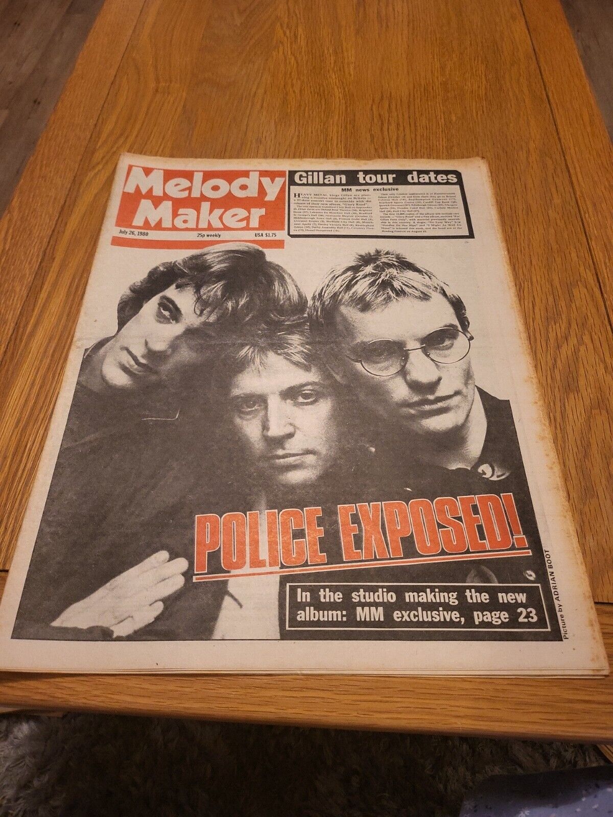 MELODY Maker July 26th 1980 - Police Exposed front cover