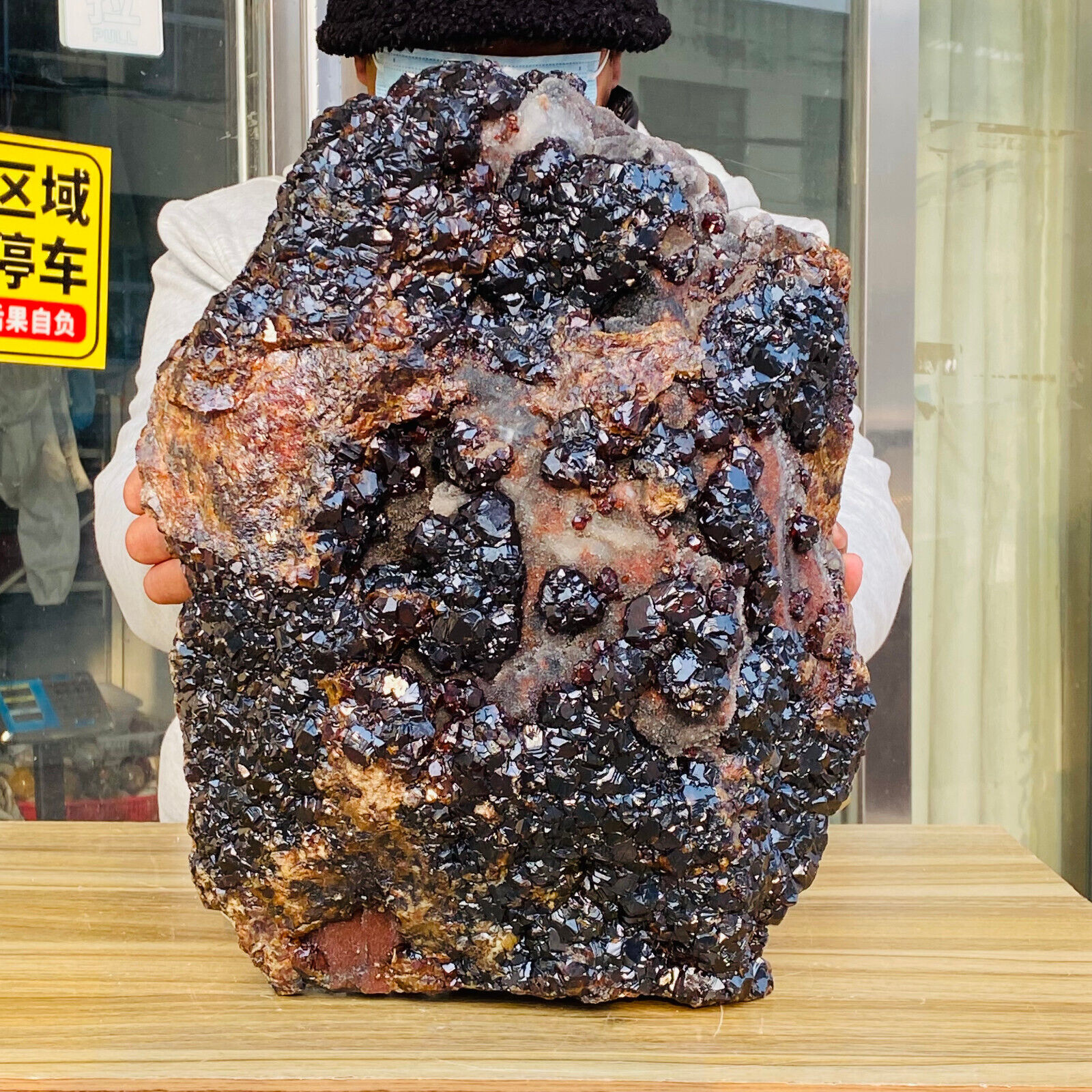 60.85LB Huge Rare Natural Large Particles Garnet Ruby Crystal Mineral Specimen