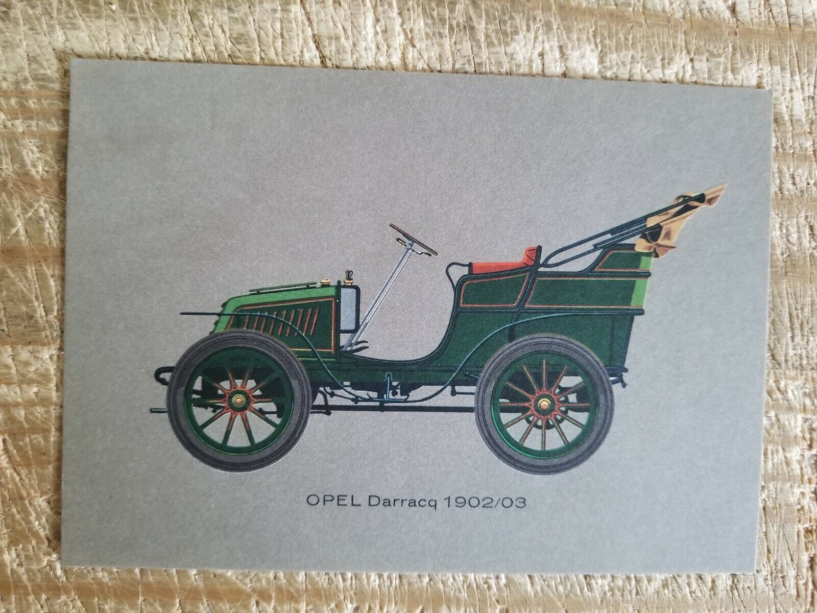 OPEL DARRACQ 8 PS 1902/1903.VTG UNUSED CAR POSTCARD.RARE*P11