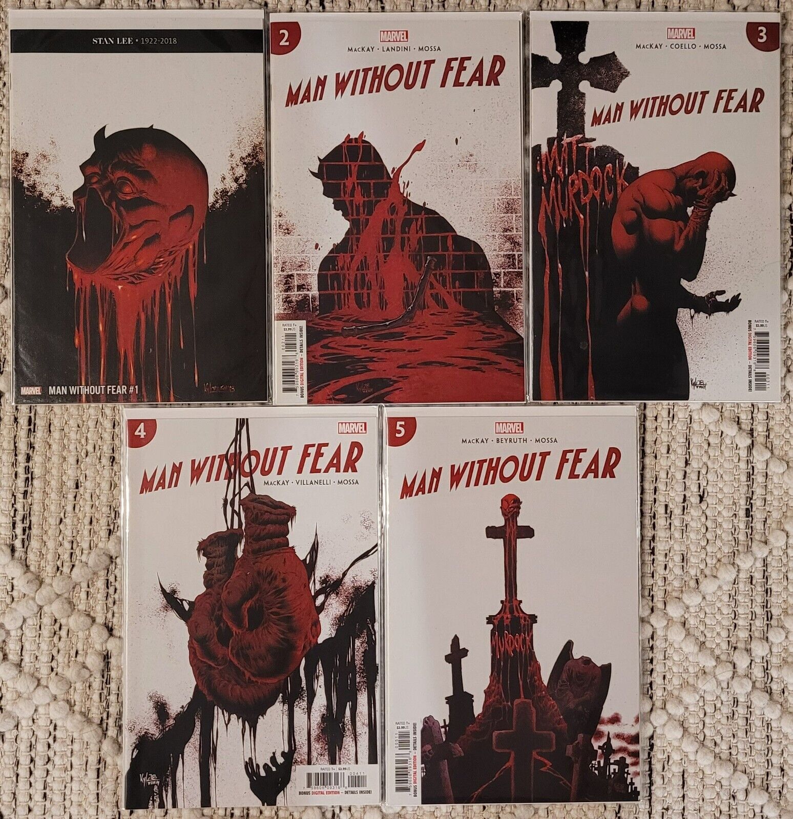 Daredevil Man Without Fear 2019 1-5 Complete Set NM