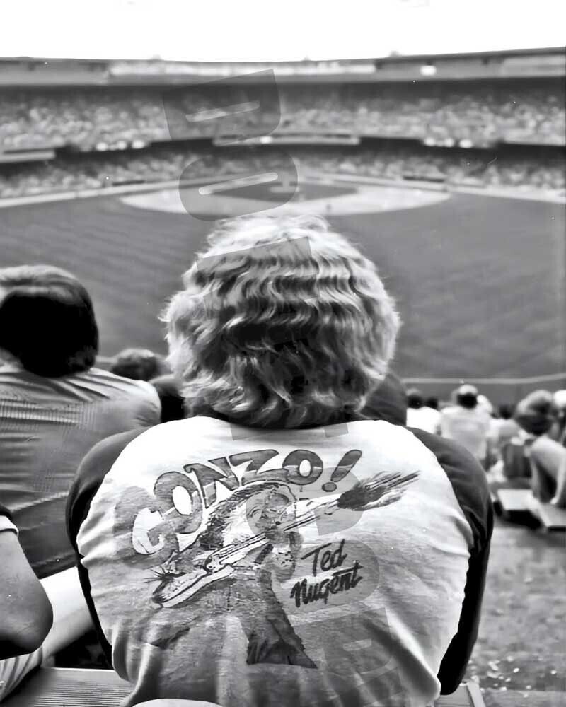 1970s Detroit Tigers Baseball Stadium Bleacher View Ted Nugent Gonzo 8x10 Photo