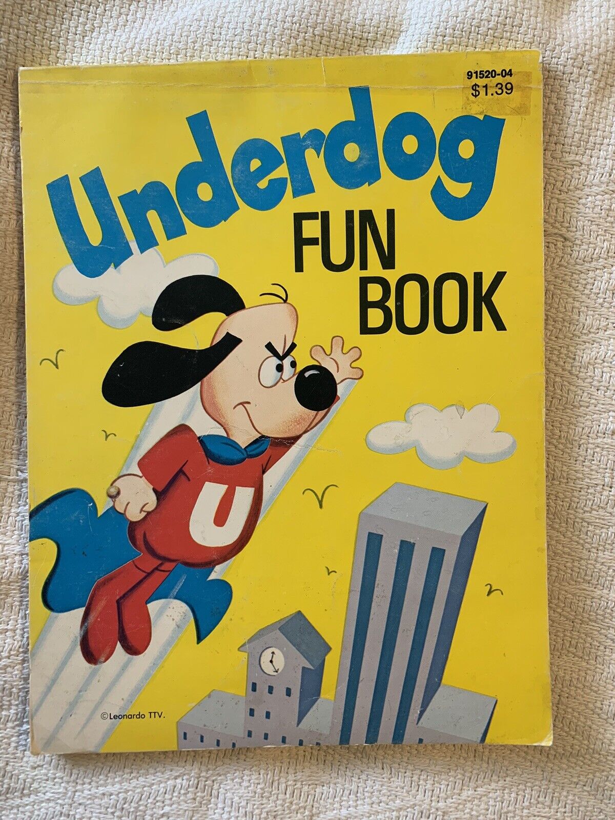 Underdog Fun Book 1972 Leonardo TV Whitman Golden Limited Merrigold Press