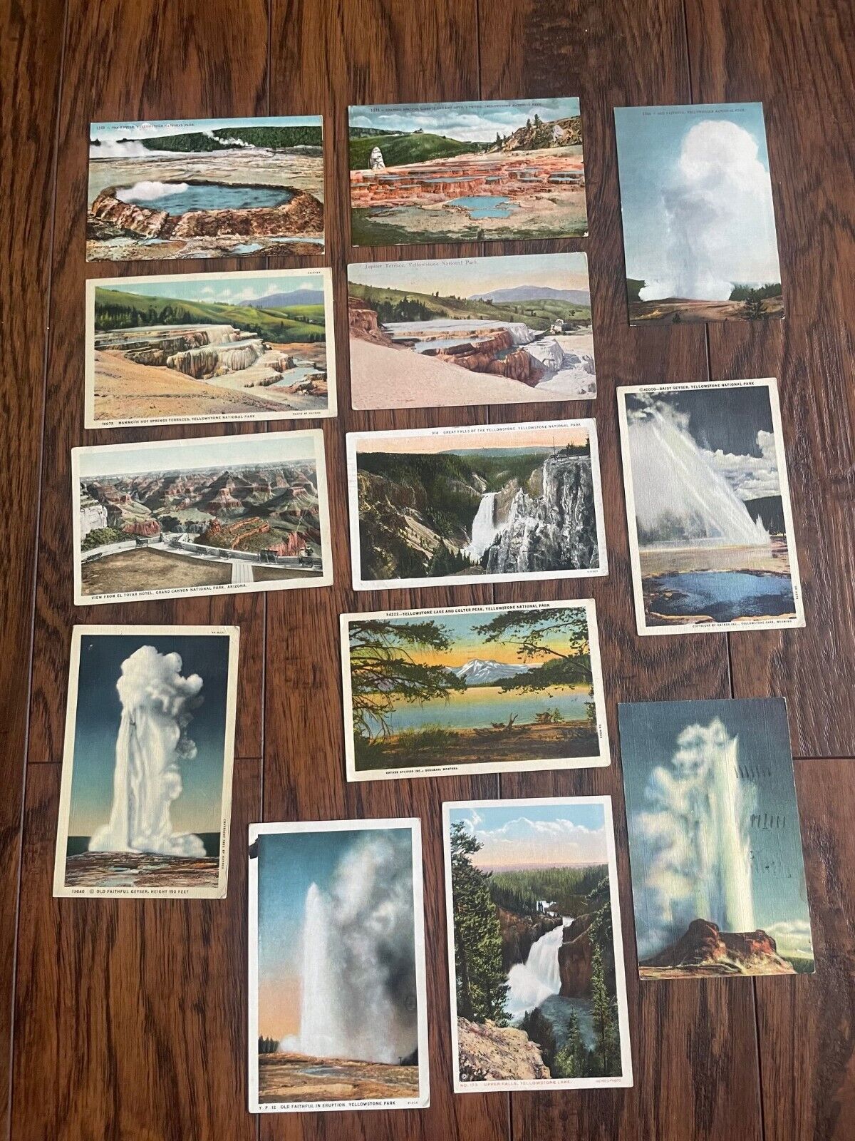 Yellowstone National Park Lot of 13 Old Postcards 