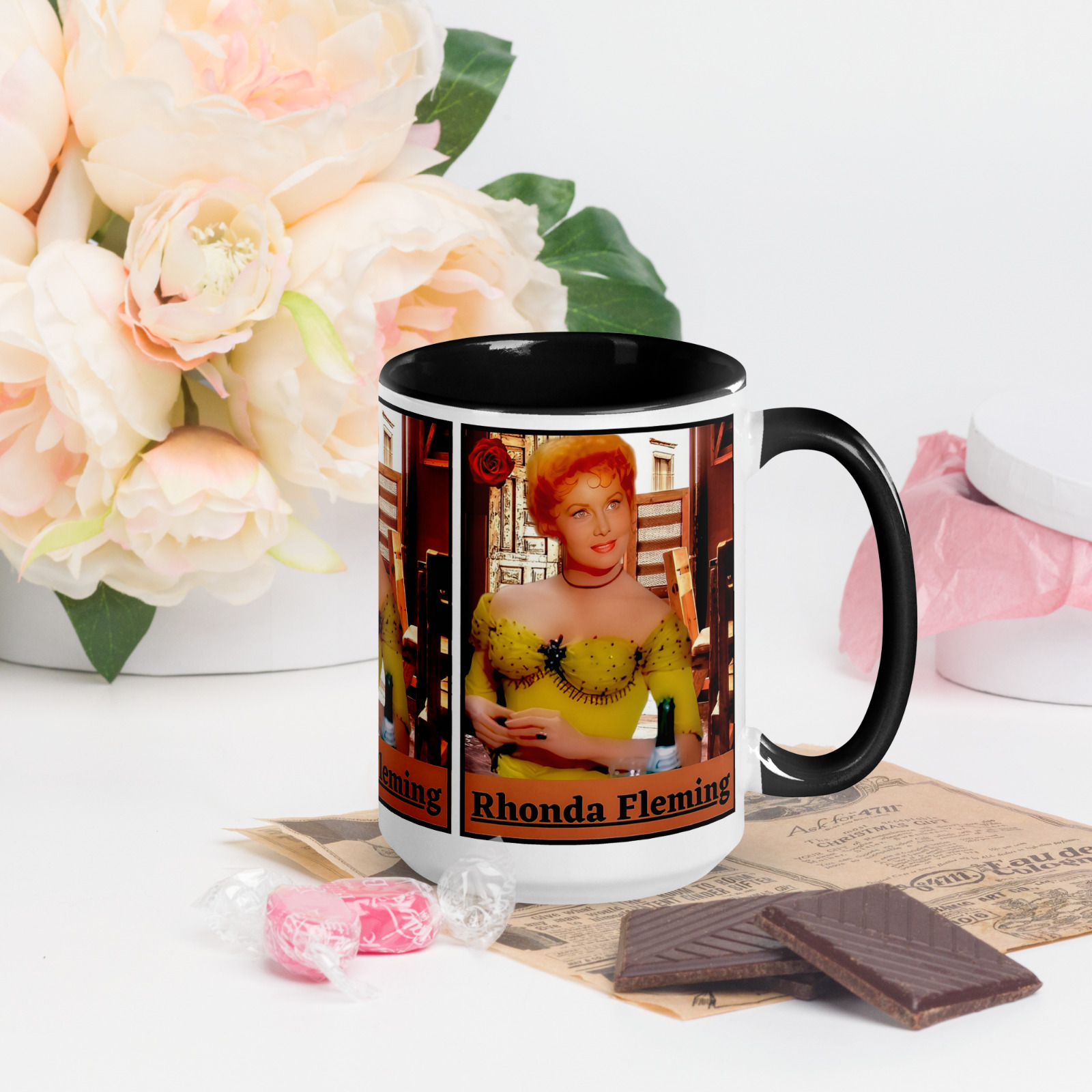 New Premium Coffee Mug 15oz Rhonda Fleming \