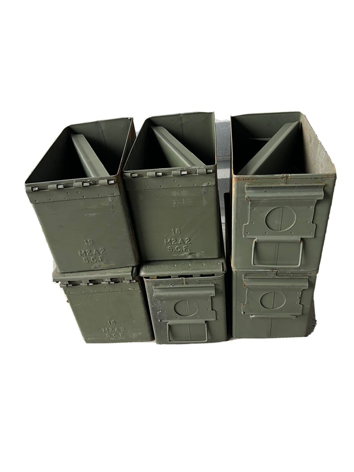 6 Packs x Original .50 CALIBER 5.56mm AMMO CAN M2A1 50CAL METAL AMMO CAN BOX