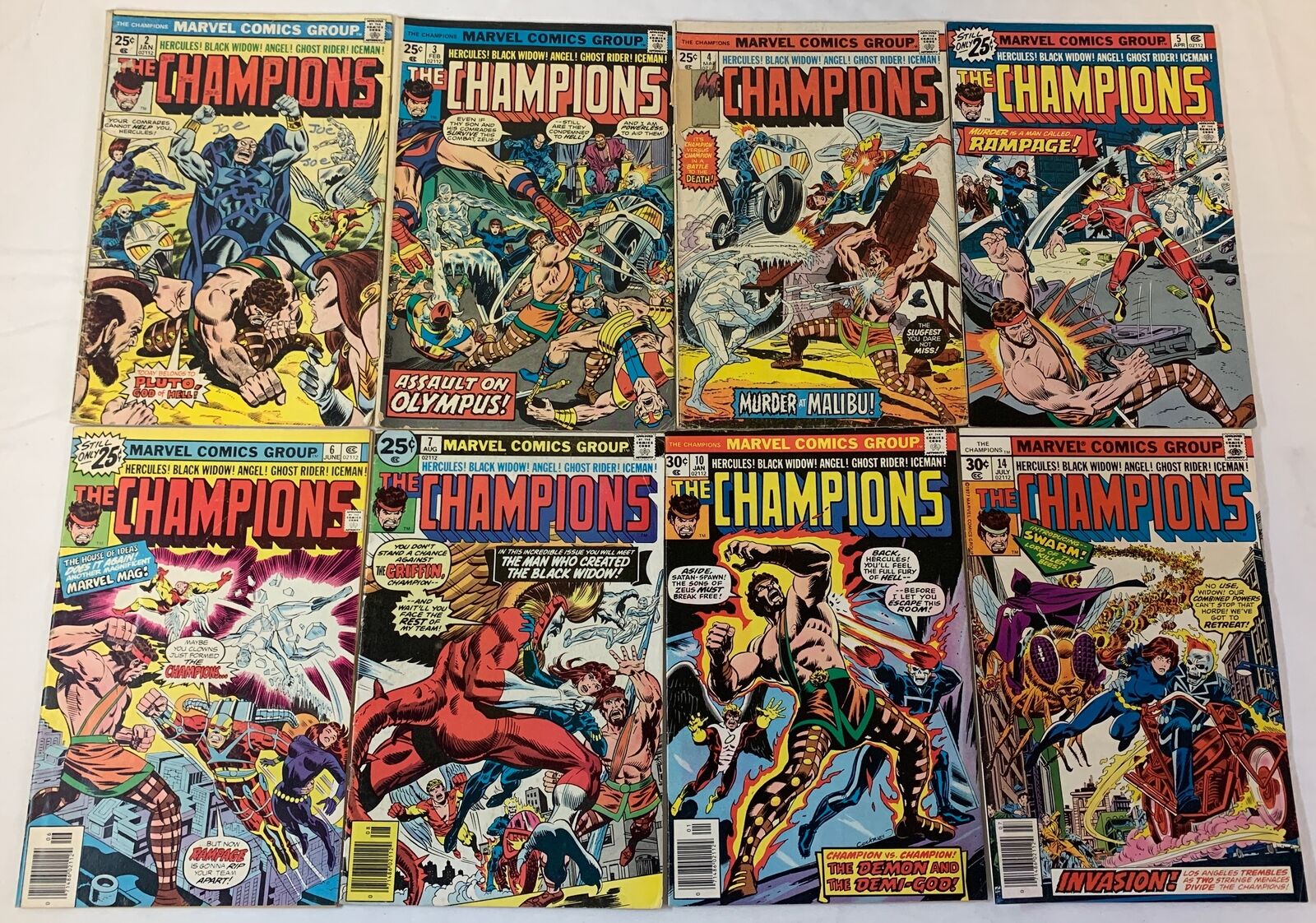 1976 Marvel THE CHAMPIONS #2 3 4 5 6 7 10 14 ~ various degrees of wear