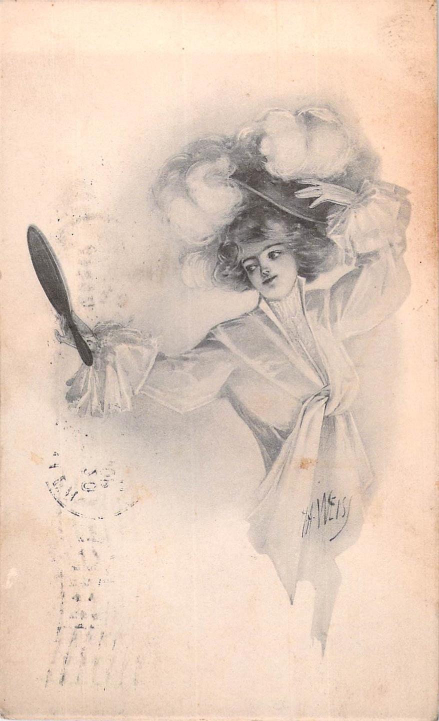 Victorian Woman Postmarked April 20,1911 McKean St Butler, Pa Postcard 