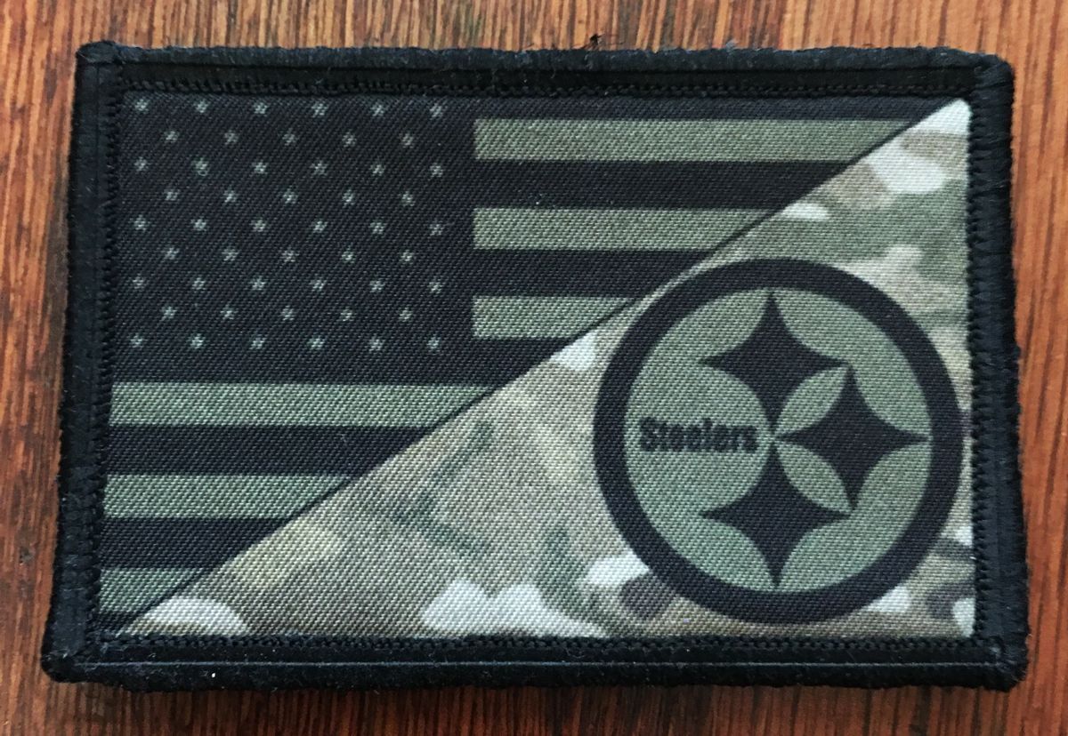 Pittsburgh Steelers USA FLAG Morale Patch Tactical Military Army Badge Football