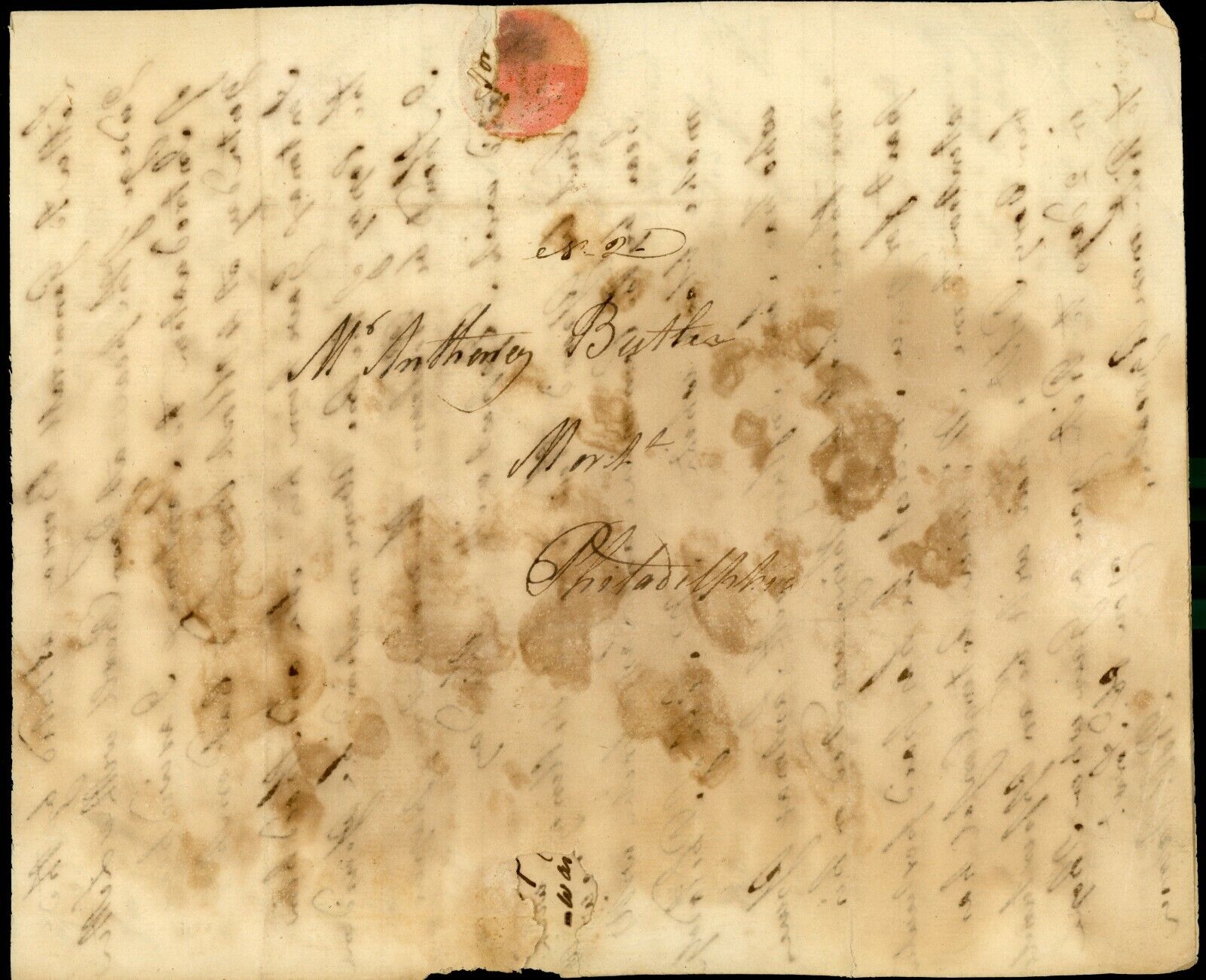 1797 Letter Stranded Anthony Butler Philadelphia Merchant Ship Haiti Revolution