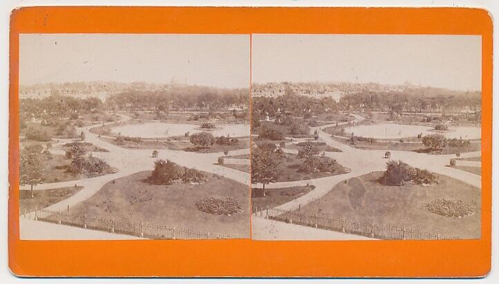 BOSTON SV - Public Garden Panorama - AE Alden 1880s