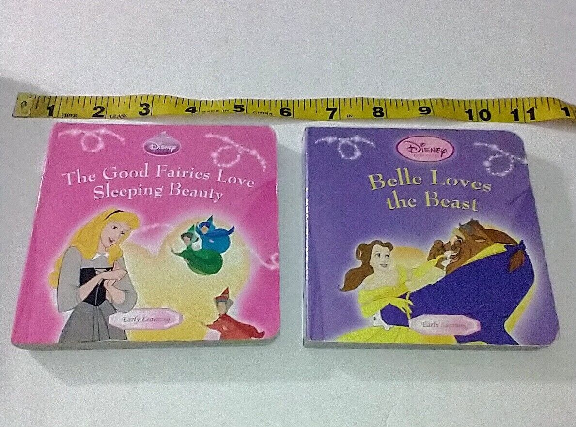 2 2006 Disney Princess Miniature 10 Pg. Early Learning Books. See Description.
