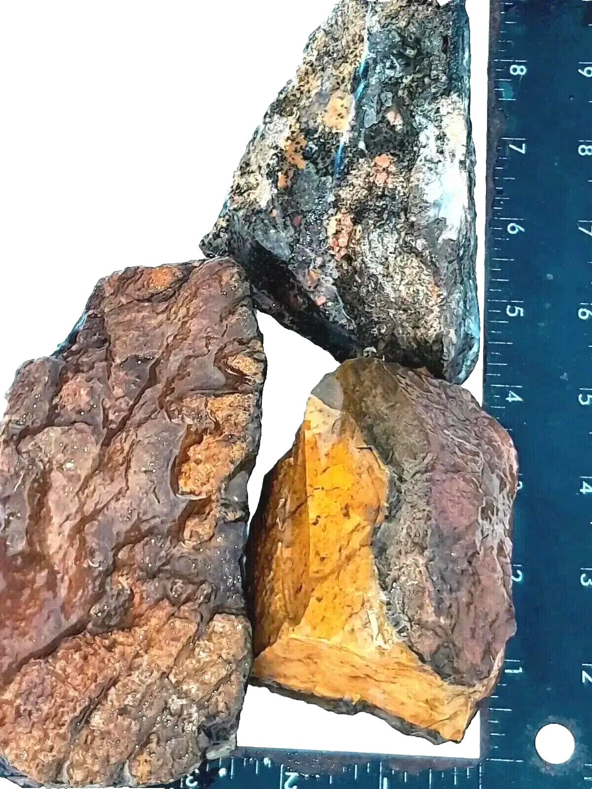 3.8Lb Colorful Jasper 3 Chunks Lot Rough Natural Rocks Geology Specimen Lapidary